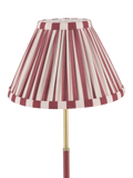Laura Ashley Denwick pleated stripe table lamp claret, UK version
