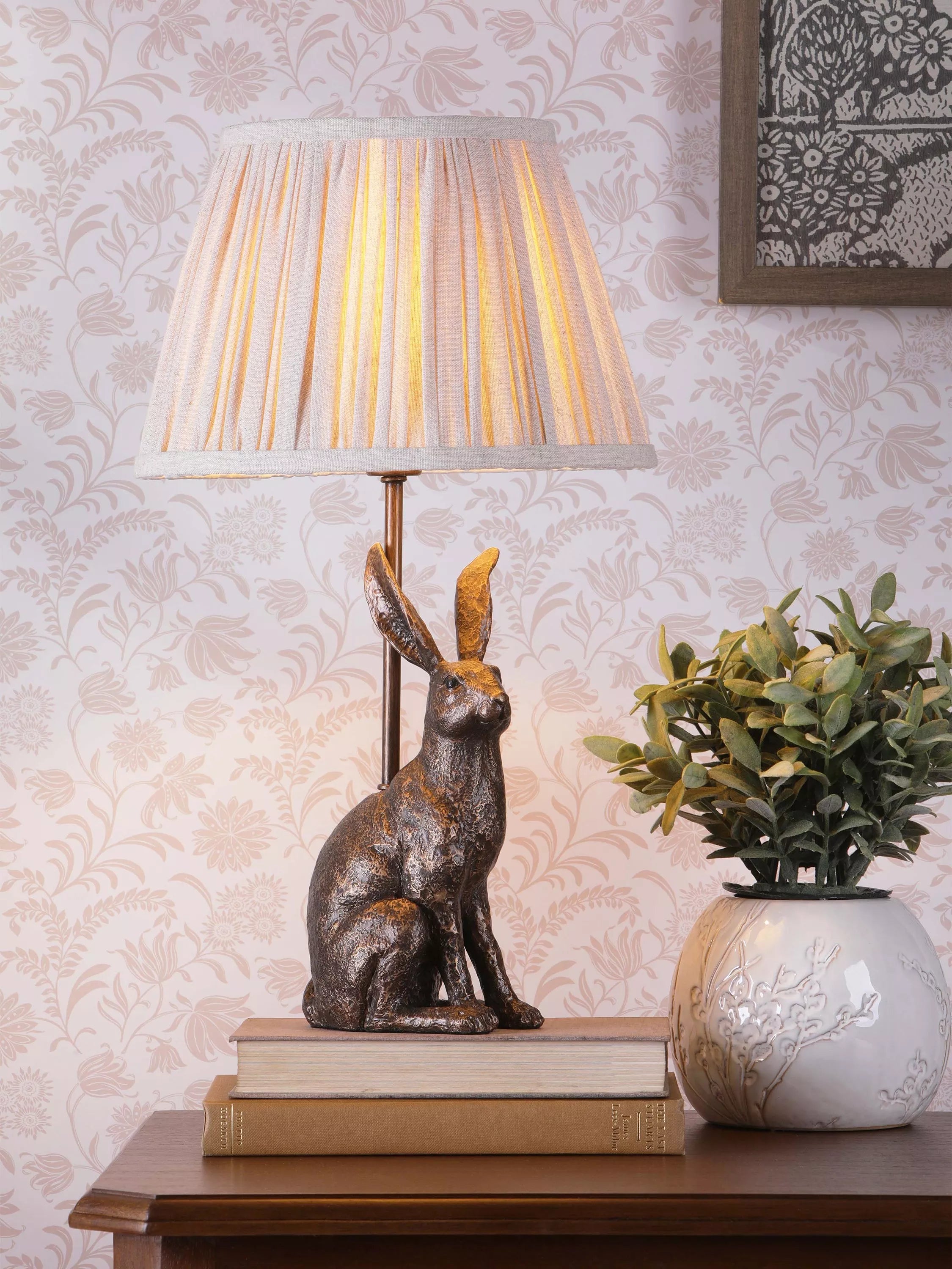 Laura Ashley Hare table lamp metallic bronze - UK version