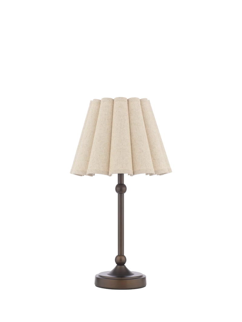 Laura Ashley Holwell table lamp in antique bronze, imported from the UK