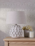 Laura Ashley floral ceramic table lamp off white - British product