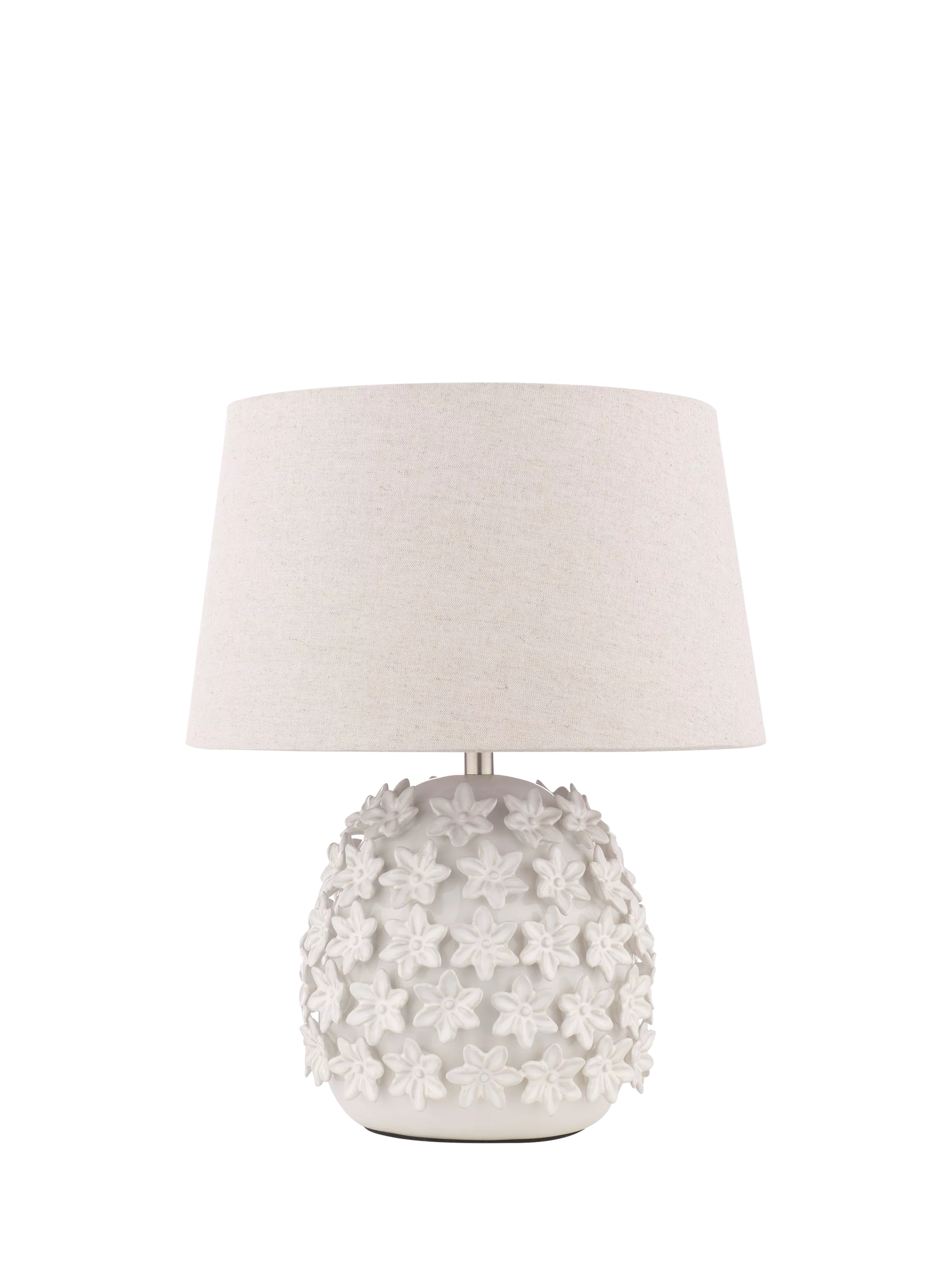 Laura Ashley floral ceramic table lamp off white - British product