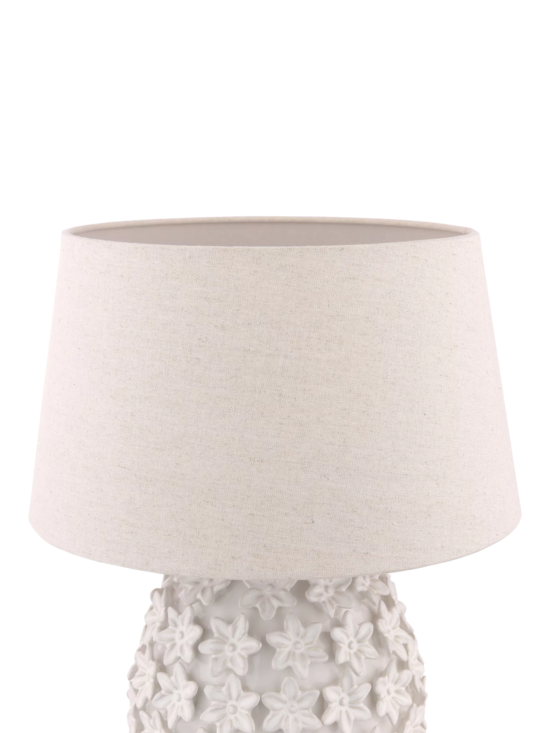 Laura Ashley floral ceramic table lamp off white - British product