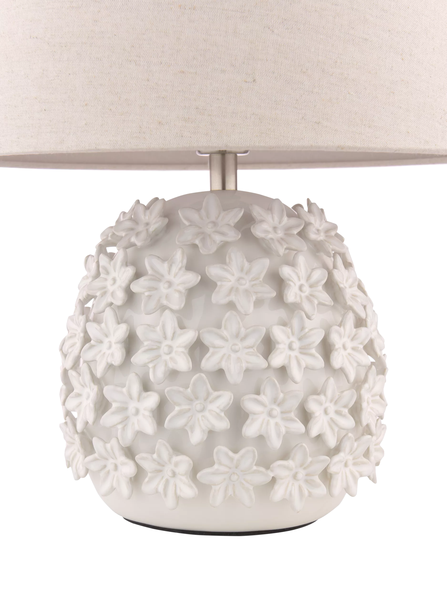 Laura Ashley floral ceramic table lamp off white - British product