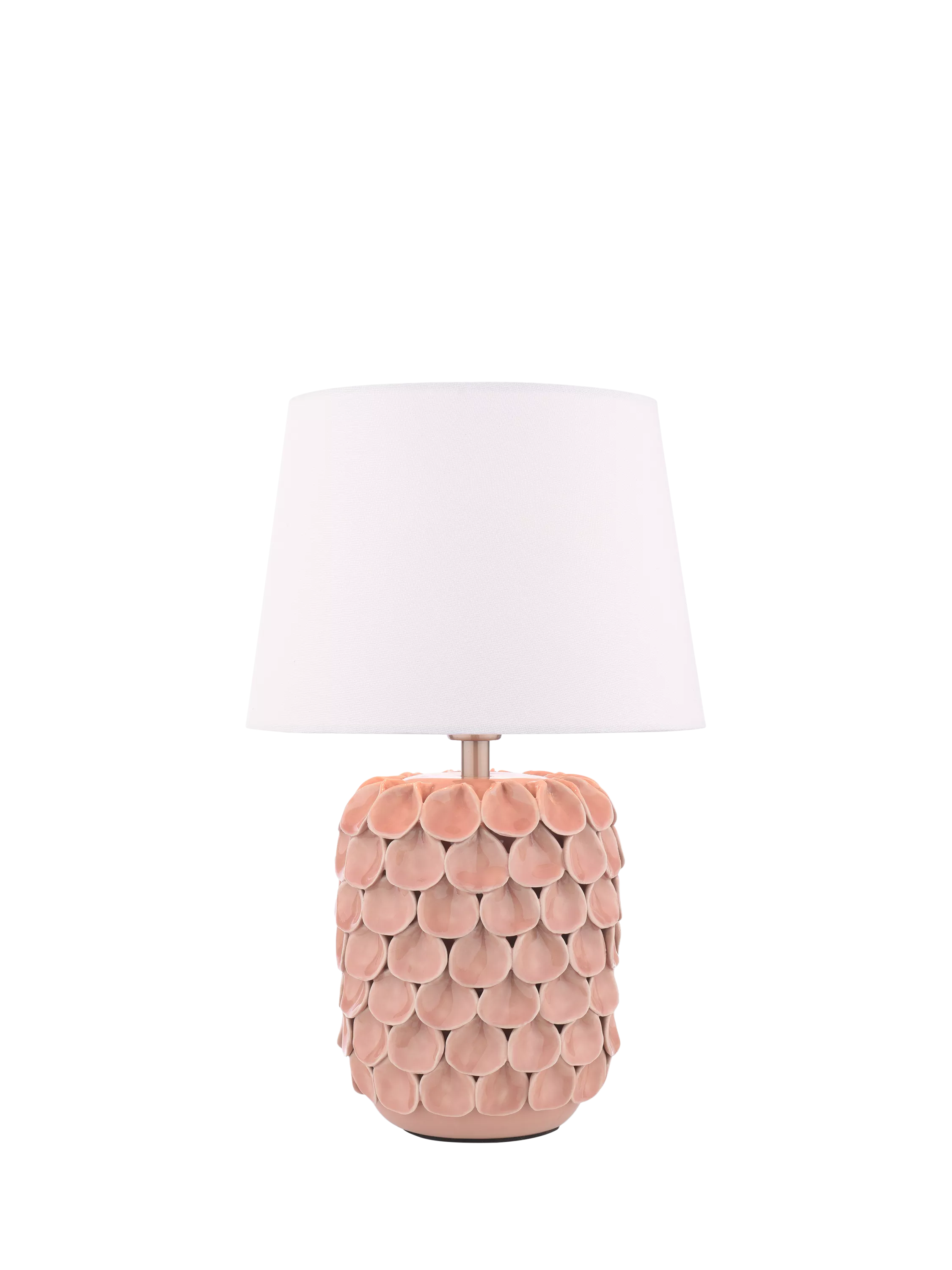 Laura Ashley Marwick ceramic table lamp in pink, imported from the UK