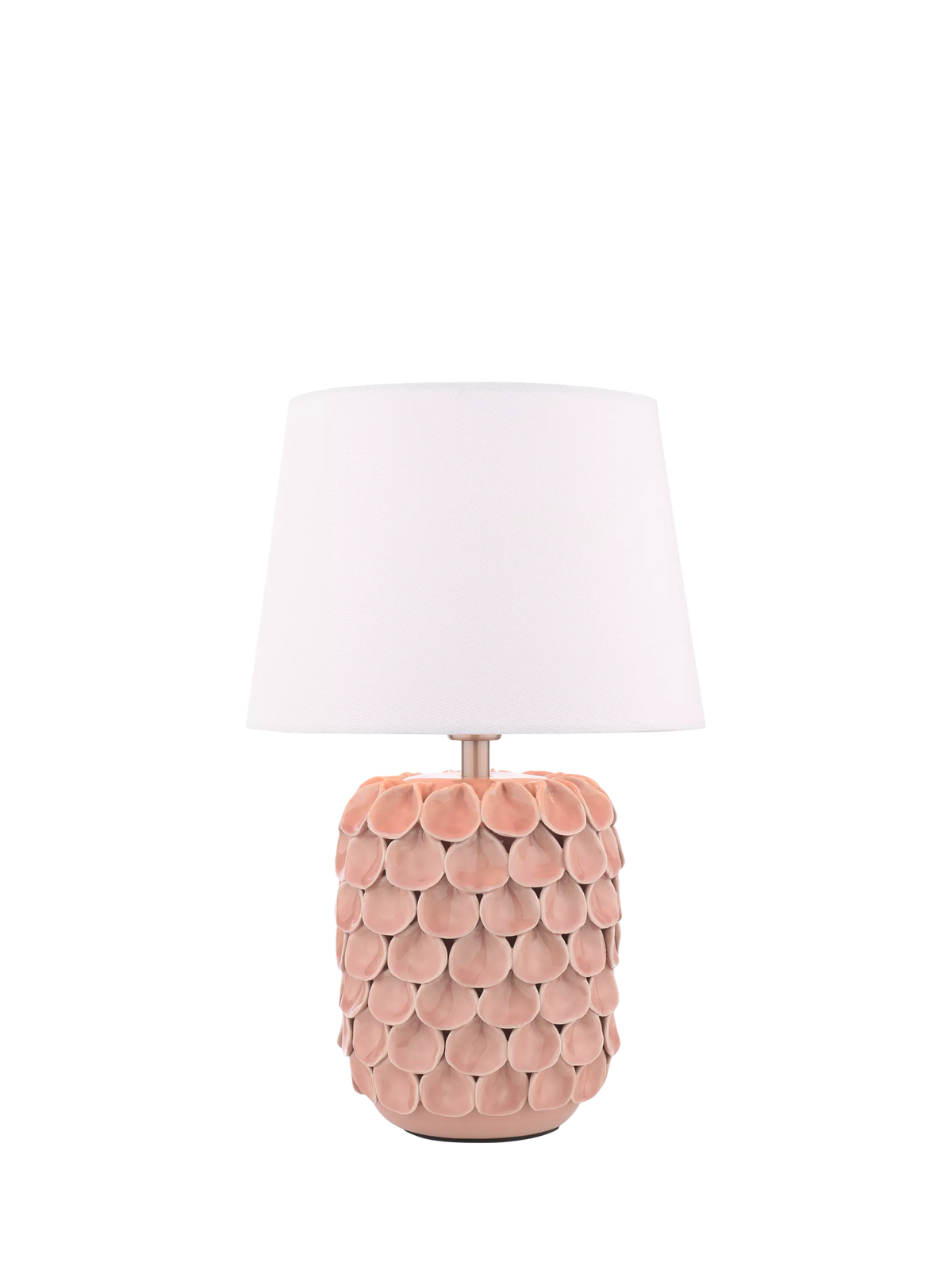 Laura Ashley Marwick ceramic table lamp in pink, imported from the UK