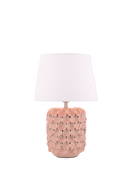 Laura Ashley Marwick ceramic table lamp in pink, imported from the UK