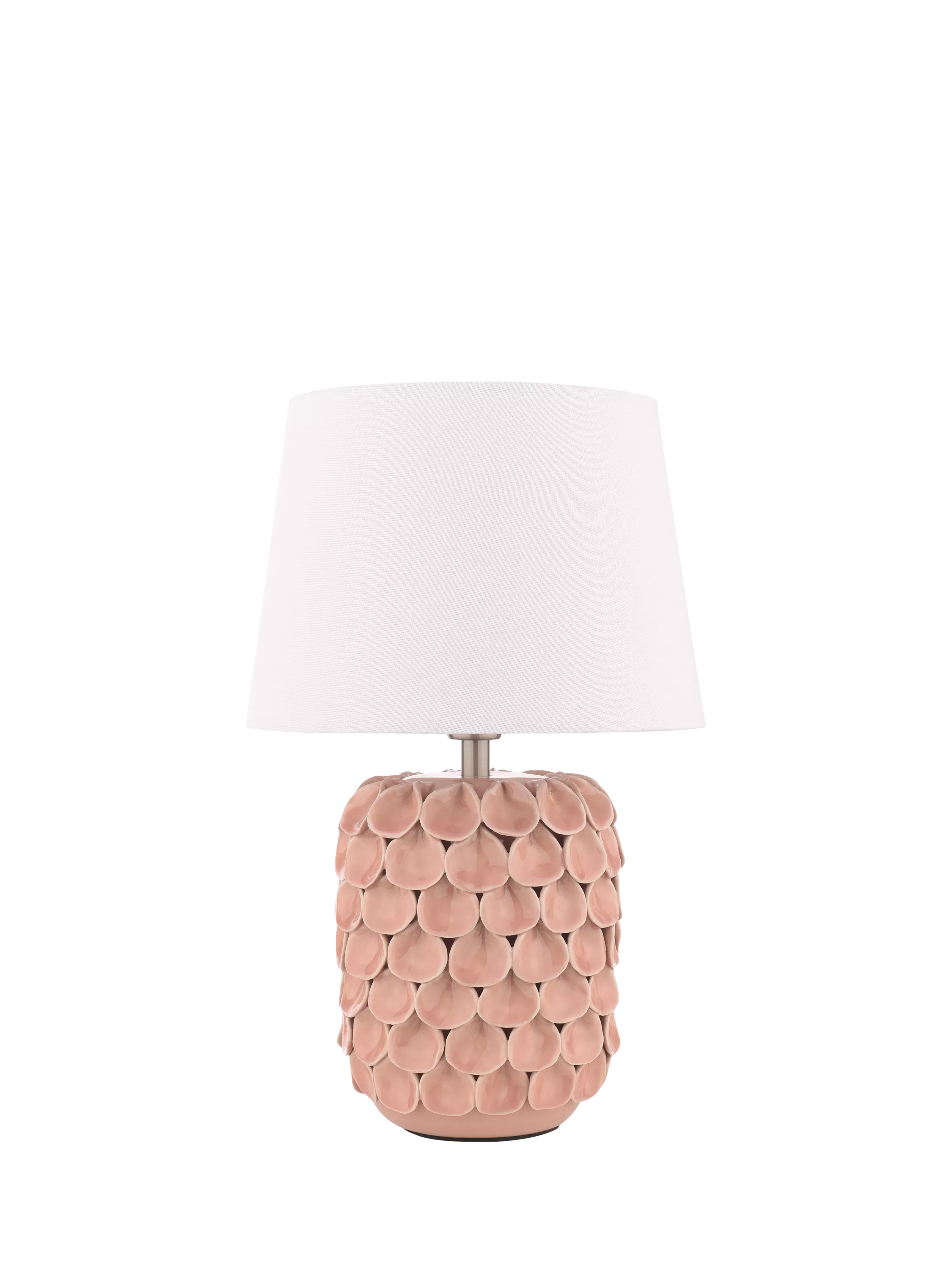 Laura Ashley Marwick ceramic table lamp in pink, imported from the UK