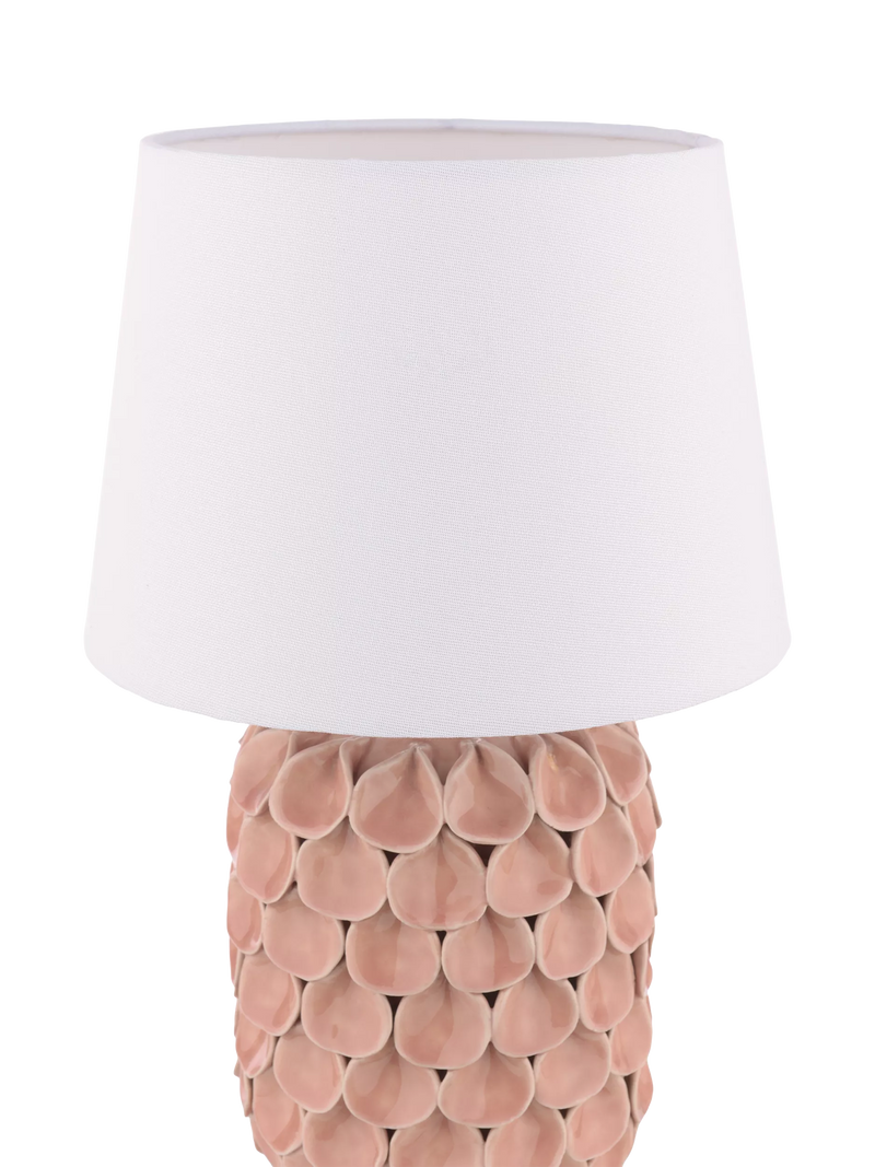 Laura Ashley Marwick ceramic table lamp in pink, imported from the UK