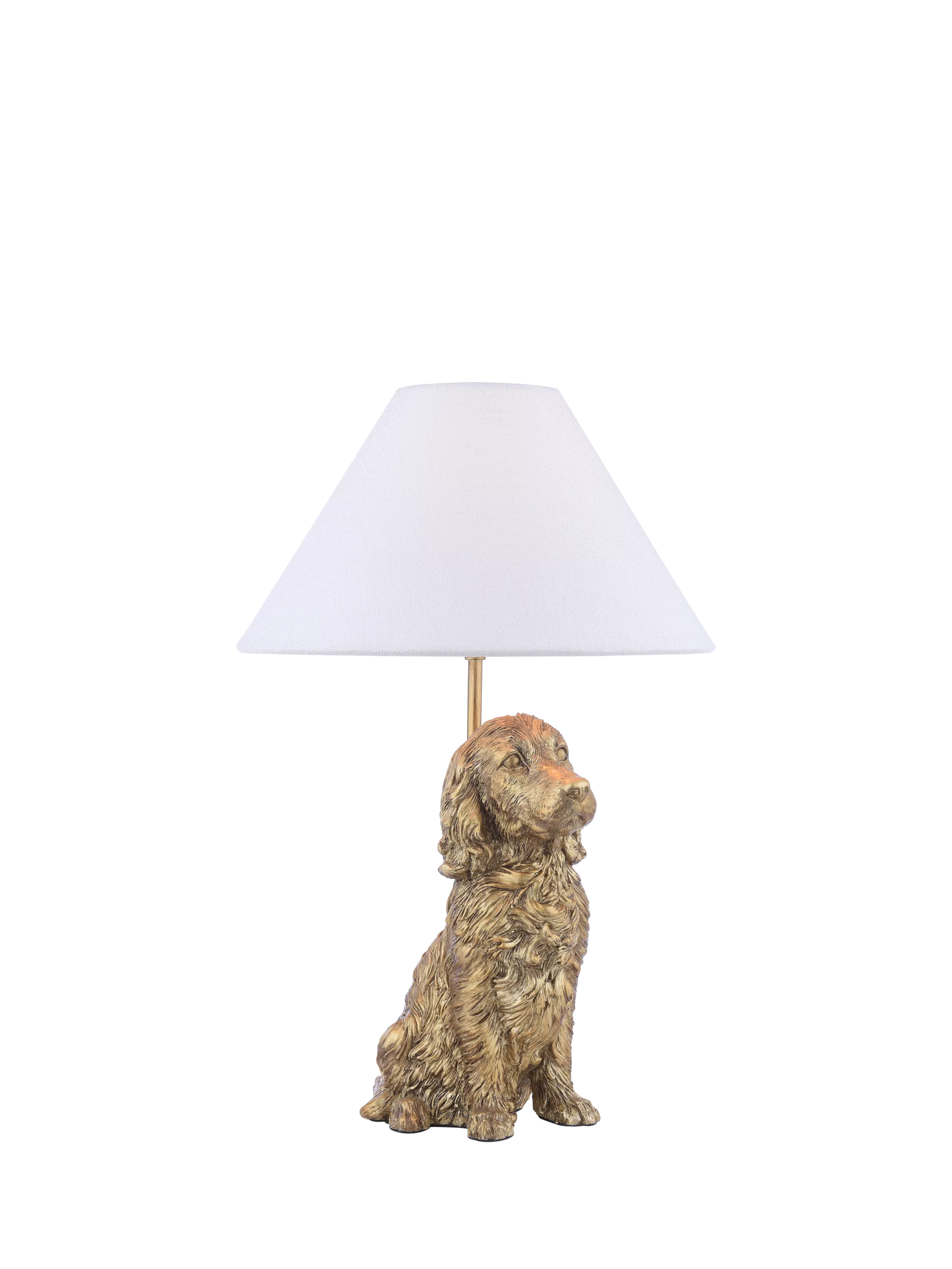 Laura Ashley gold cocker spaniel table lamp, imported from the UK