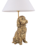 Laura Ashley gold cocker spaniel table lamp, imported from the UK