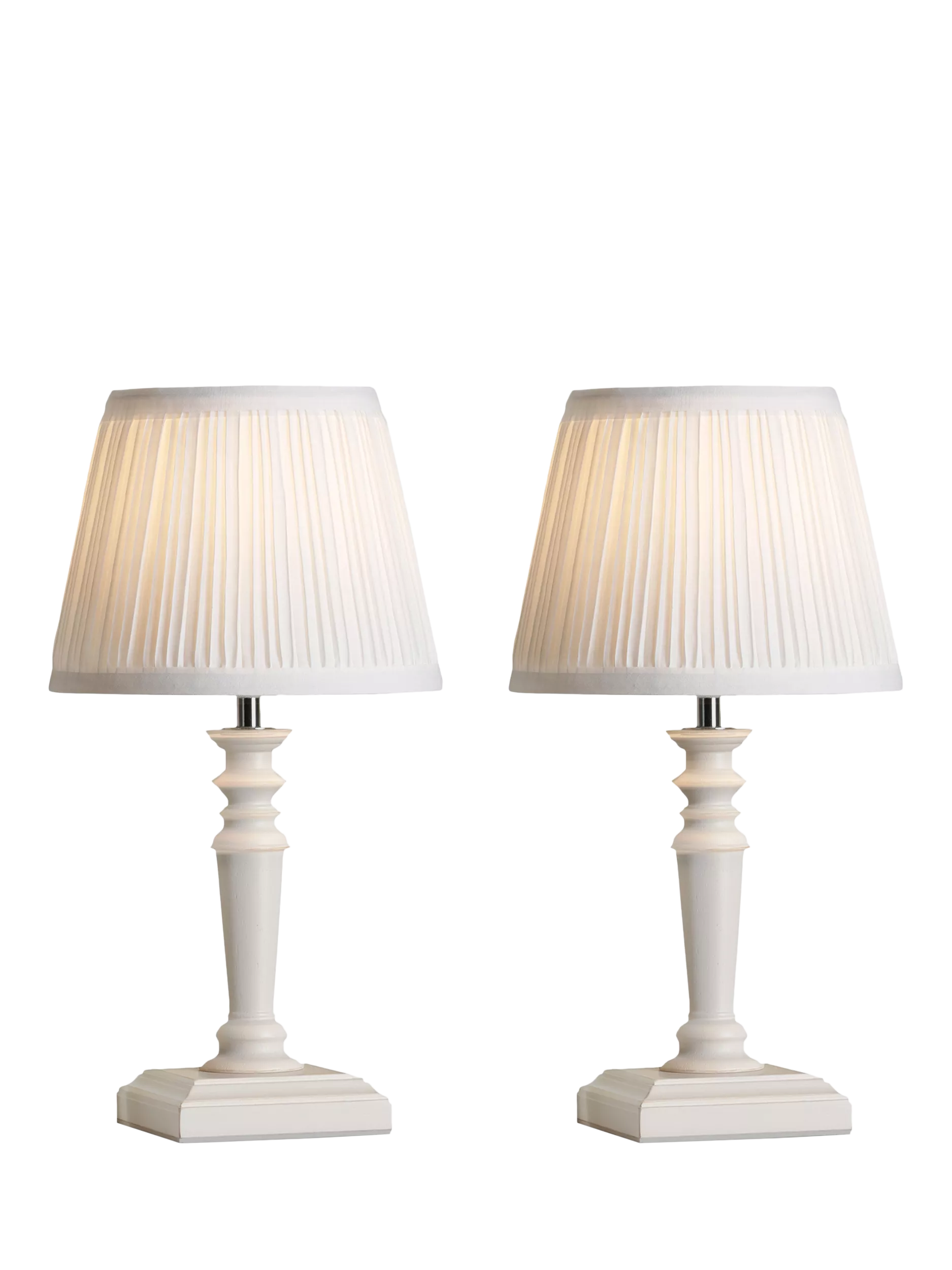 Laura Ashley table lamp set of 2 off white, UK version