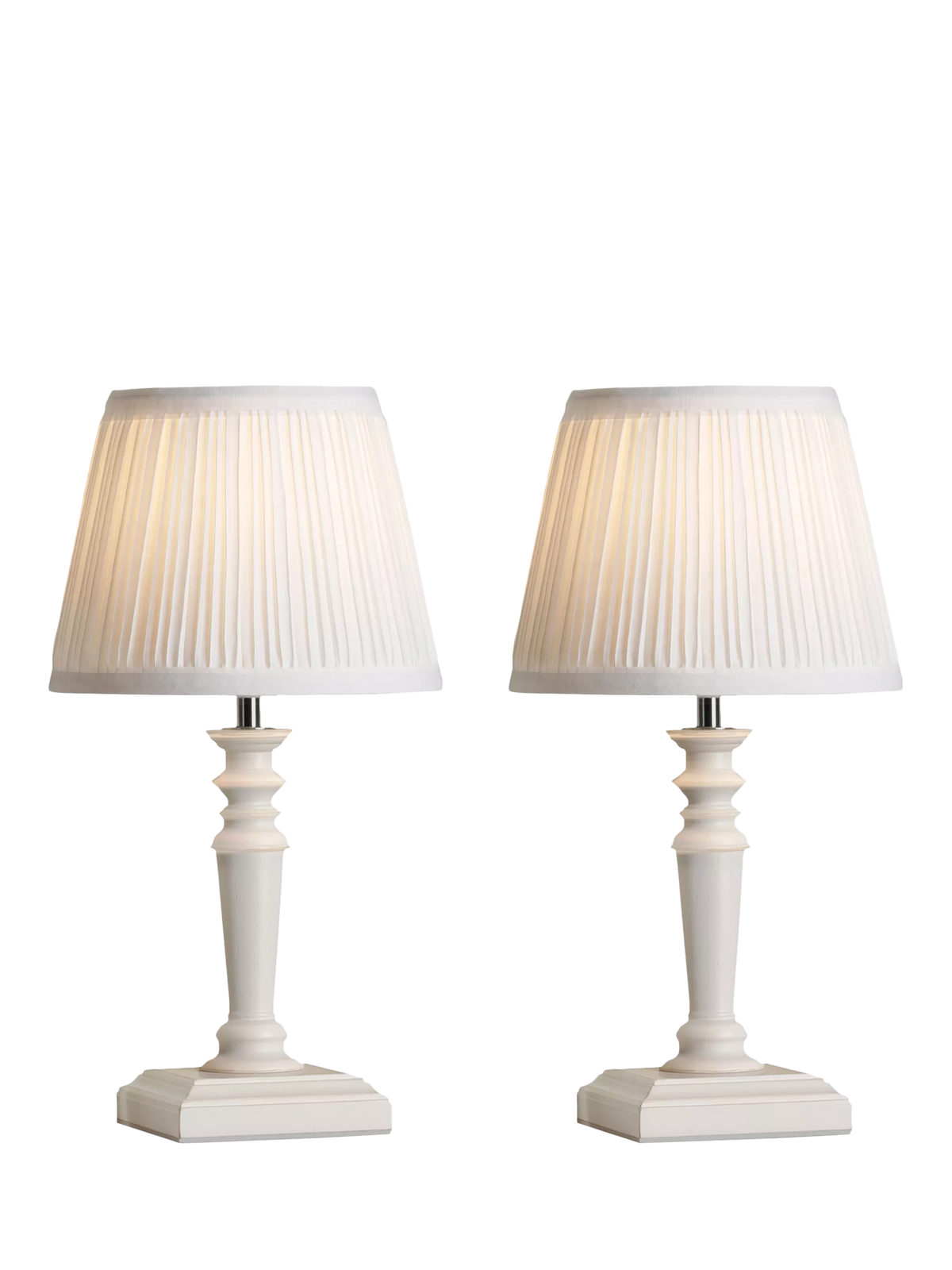 Laura Ashley table lamp set of 2 off white, UK version