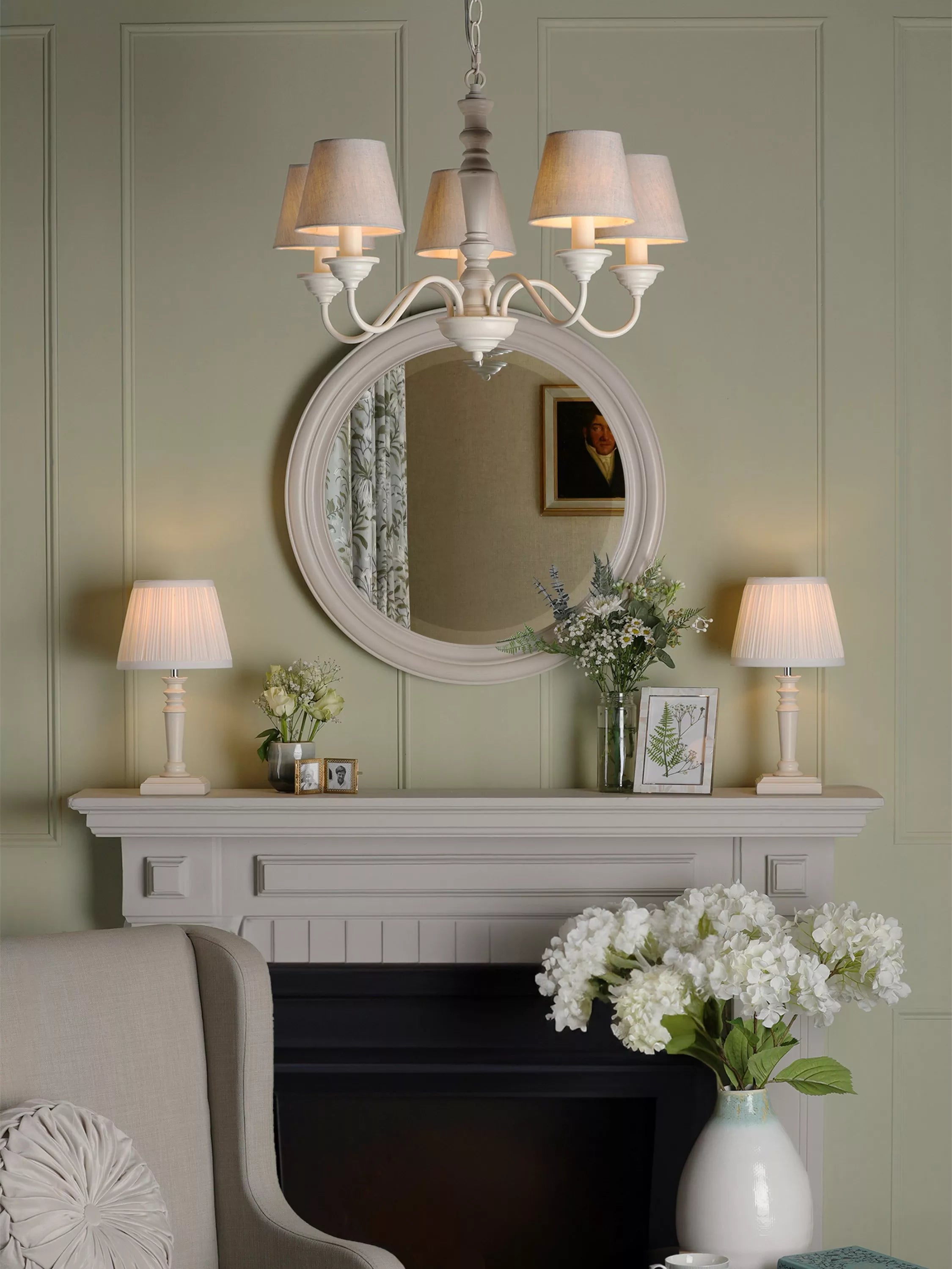 Laura Ashley table lamp set of 2 off white, UK version