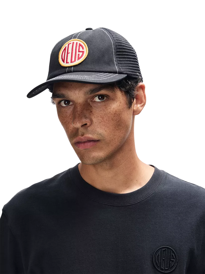 Deus ex Machina Pill Trucker Hat, Mechanic Blue