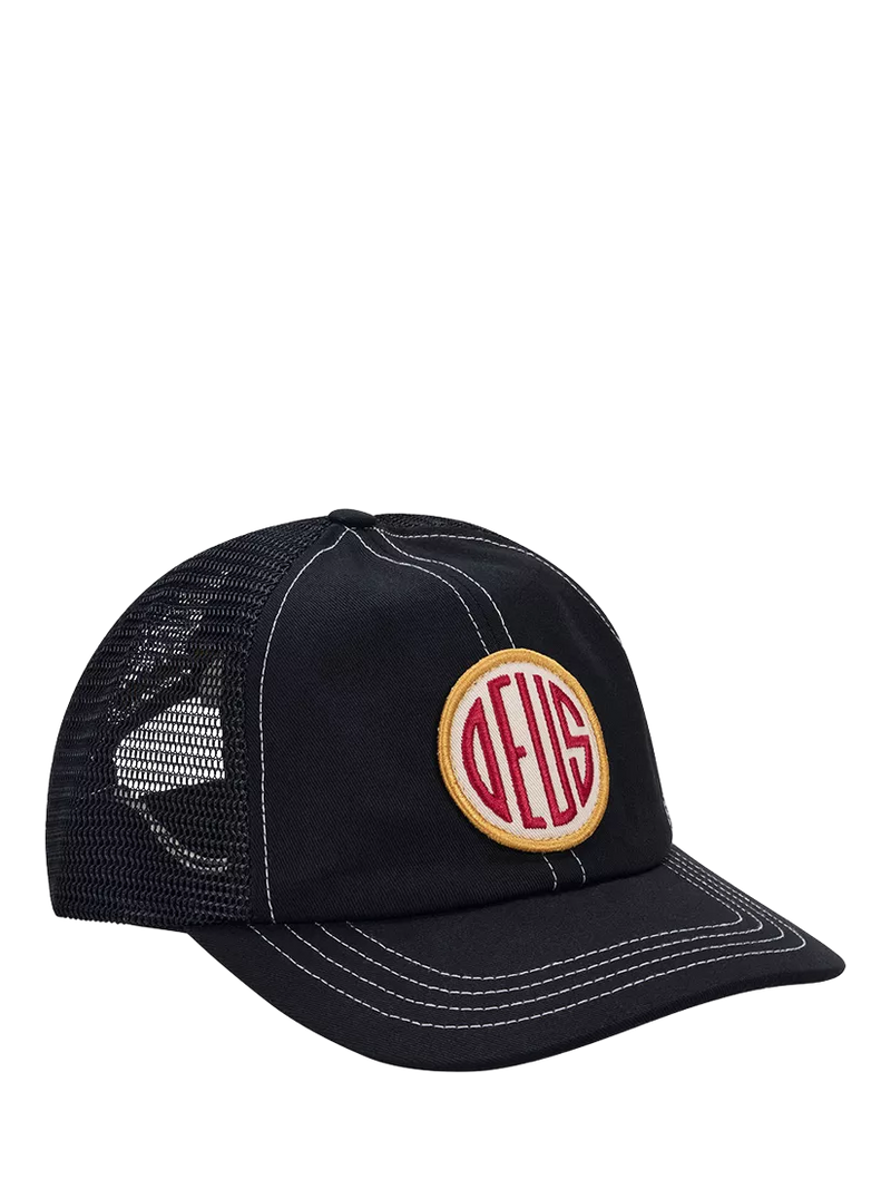 Deus ex Machina Pill Trucker Hat Mechanic Blue, UK version