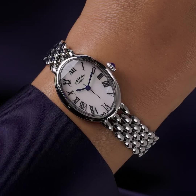 Rotary Heritage Astoria women's watch silver dial bracelet, UK version