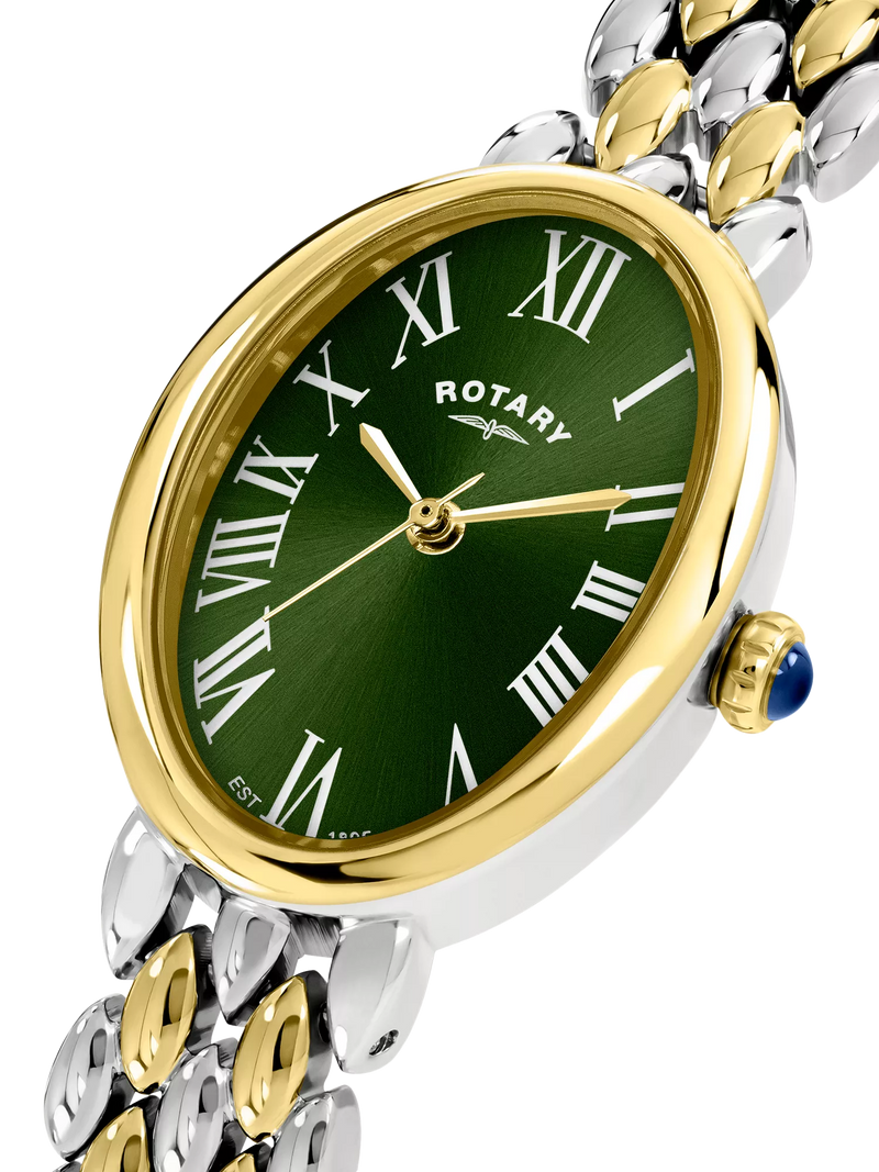 Rotary Heritage Astoria bracelet watch green dial gold tone, UK version
