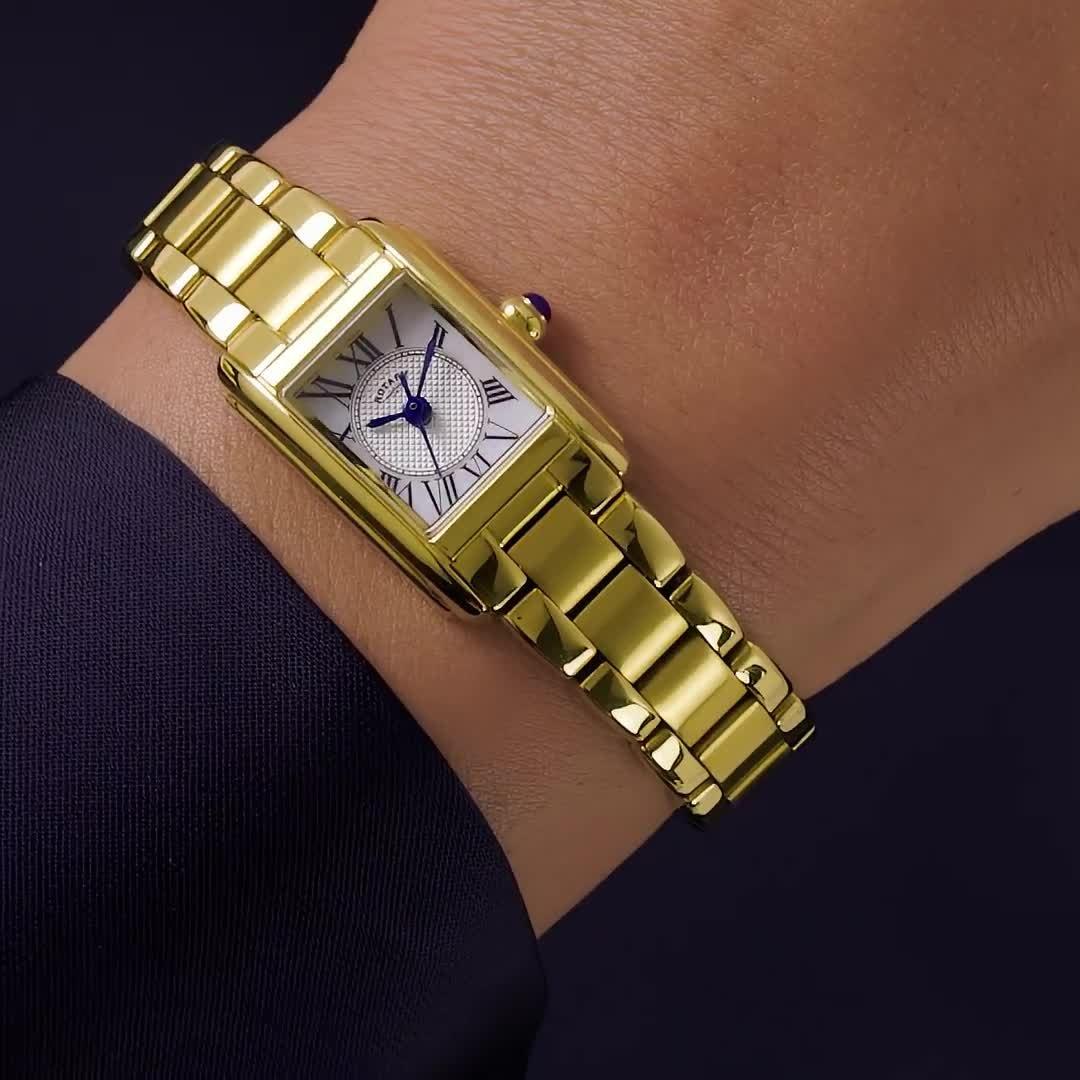 Rotary Heritage Astoria gold bracelet watch, imported from the UK