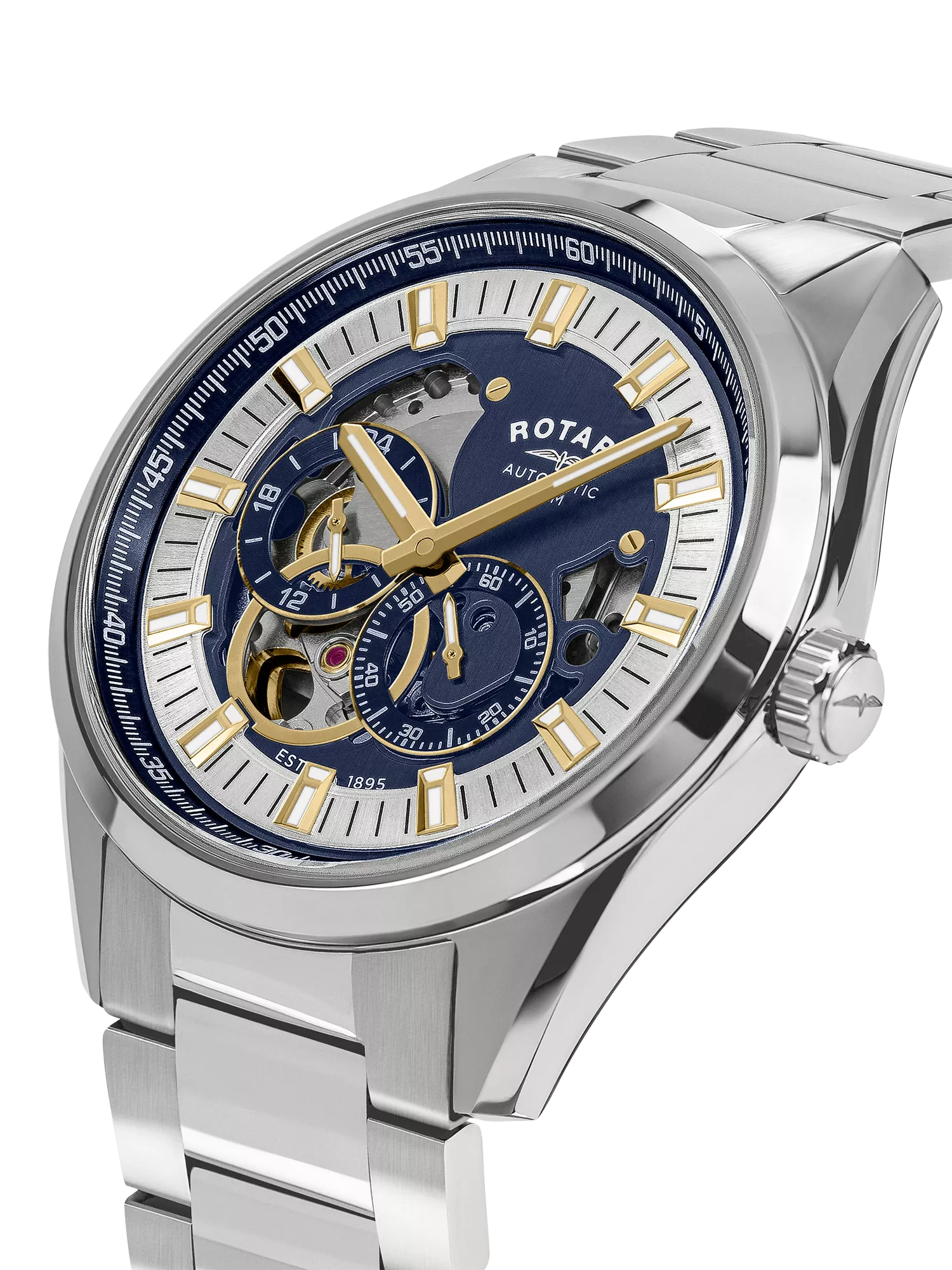 Rotary Seamatic Eclipse automatic watch blue dial, imported from the UK