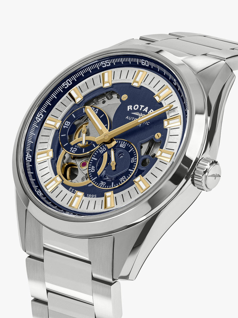 Rotary Seamatic Eclipse automatic watch blue dial, imported from the UK