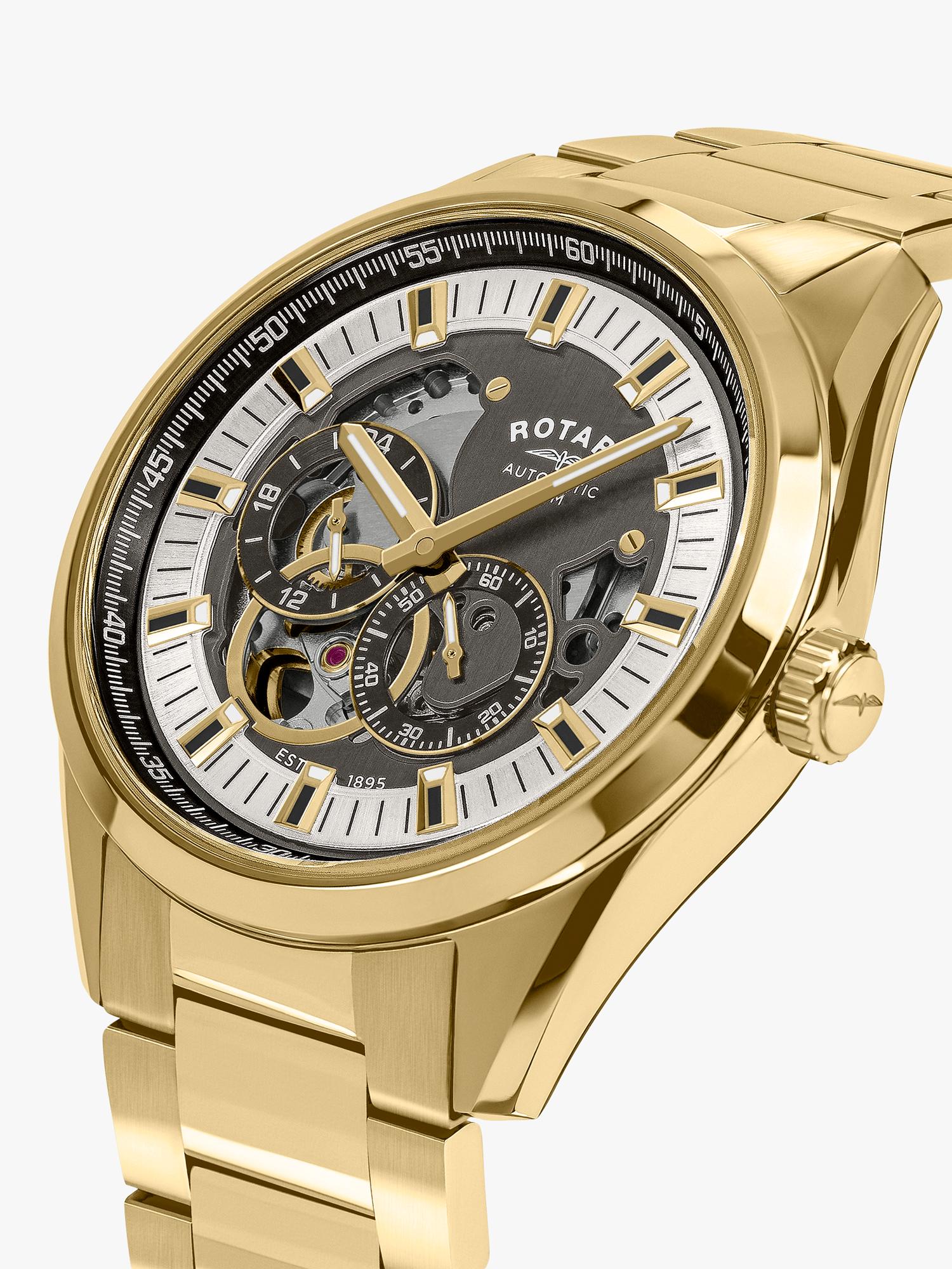 Rotary Seamatic Eclipse men's watch with gold PVD case, UK version