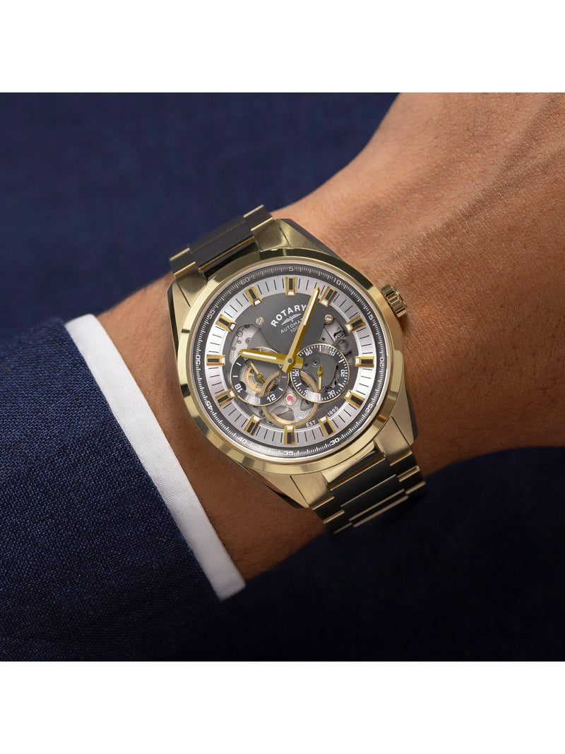 Rotary Seamatic Eclipse men's watch with gold PVD case, UK version