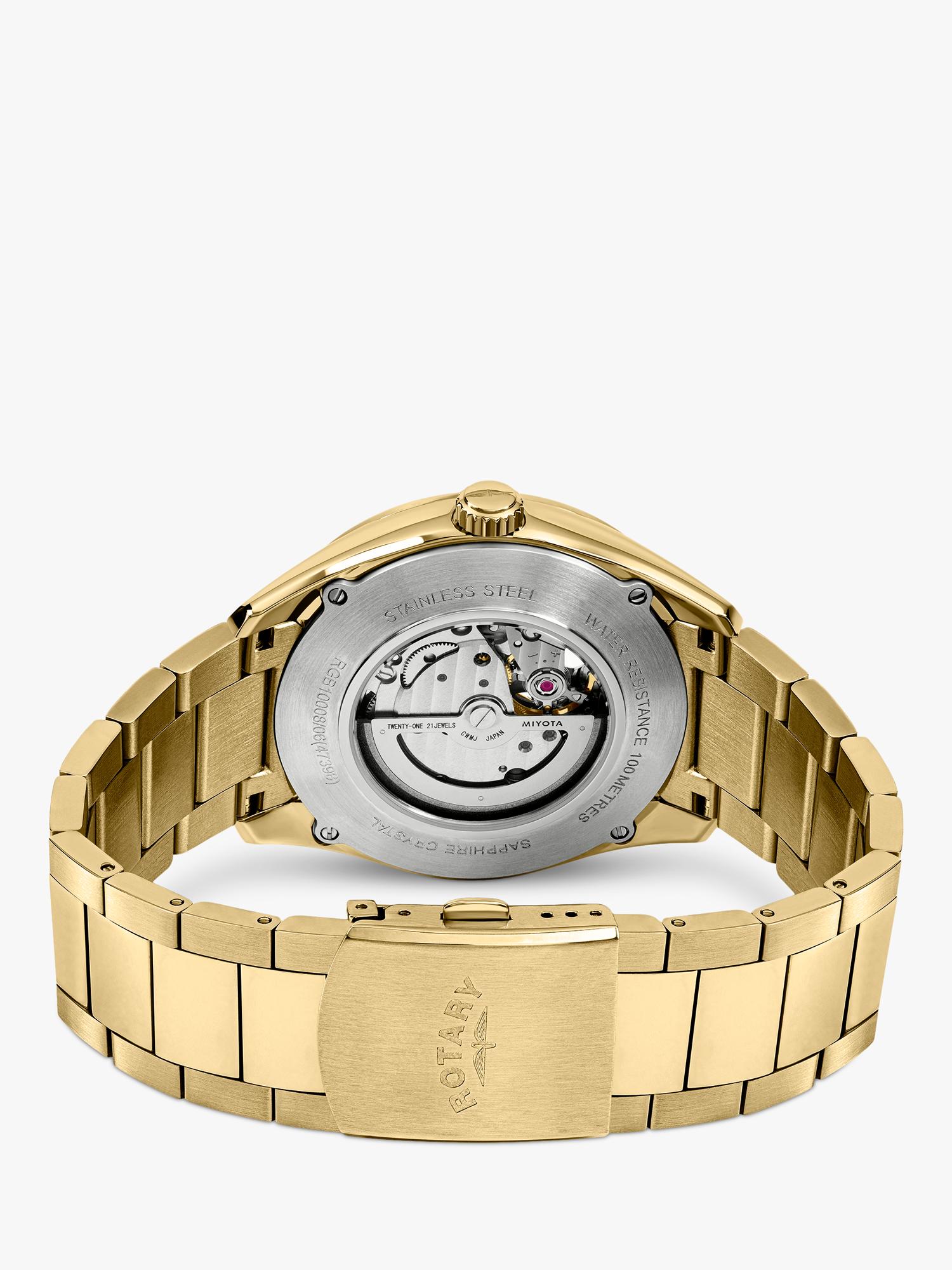 Rotary Seamatic Eclipse men's watch with gold PVD case, UK version