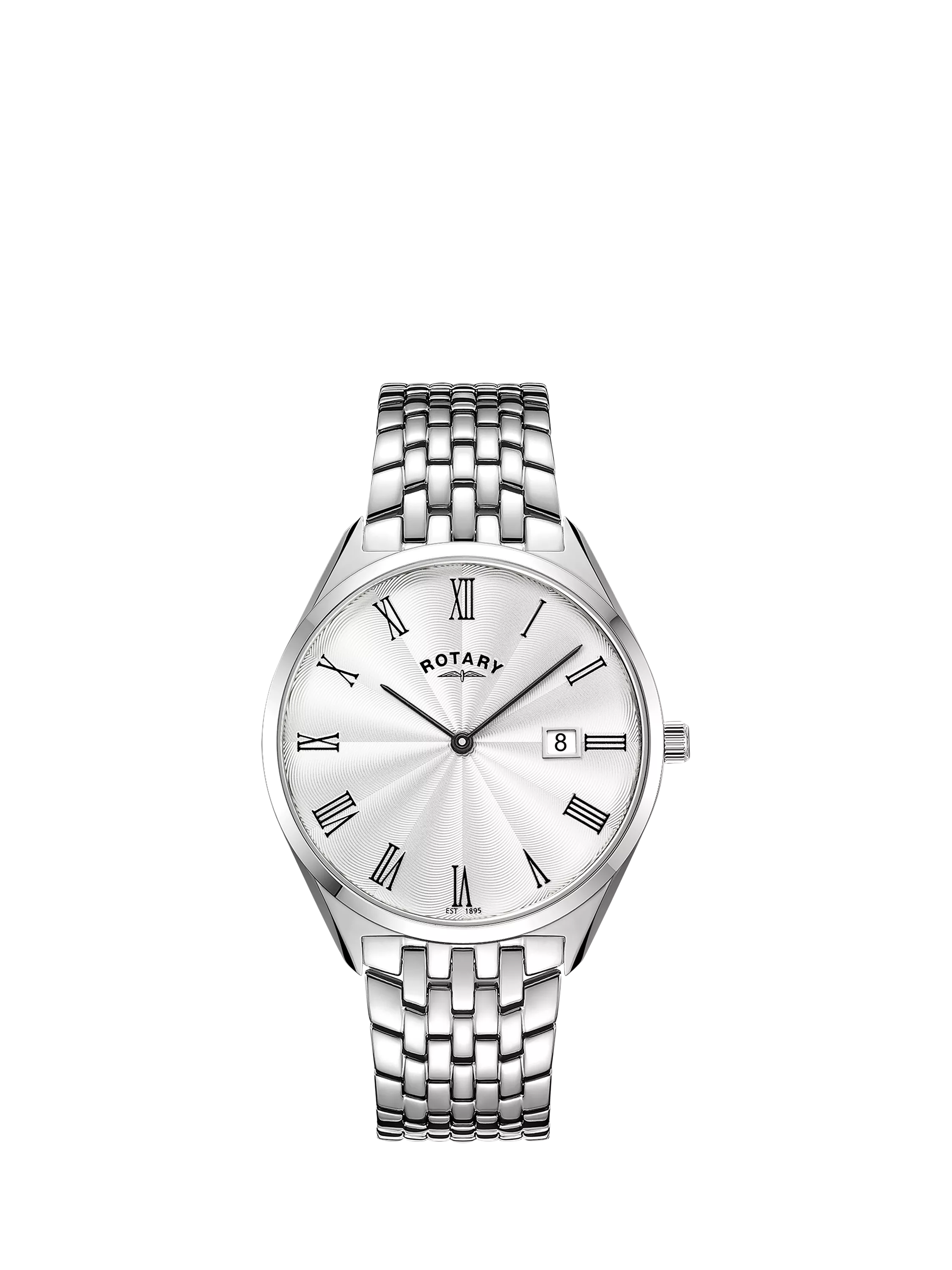 Rotary ultra slim silver watch 38mm, imported from the UK