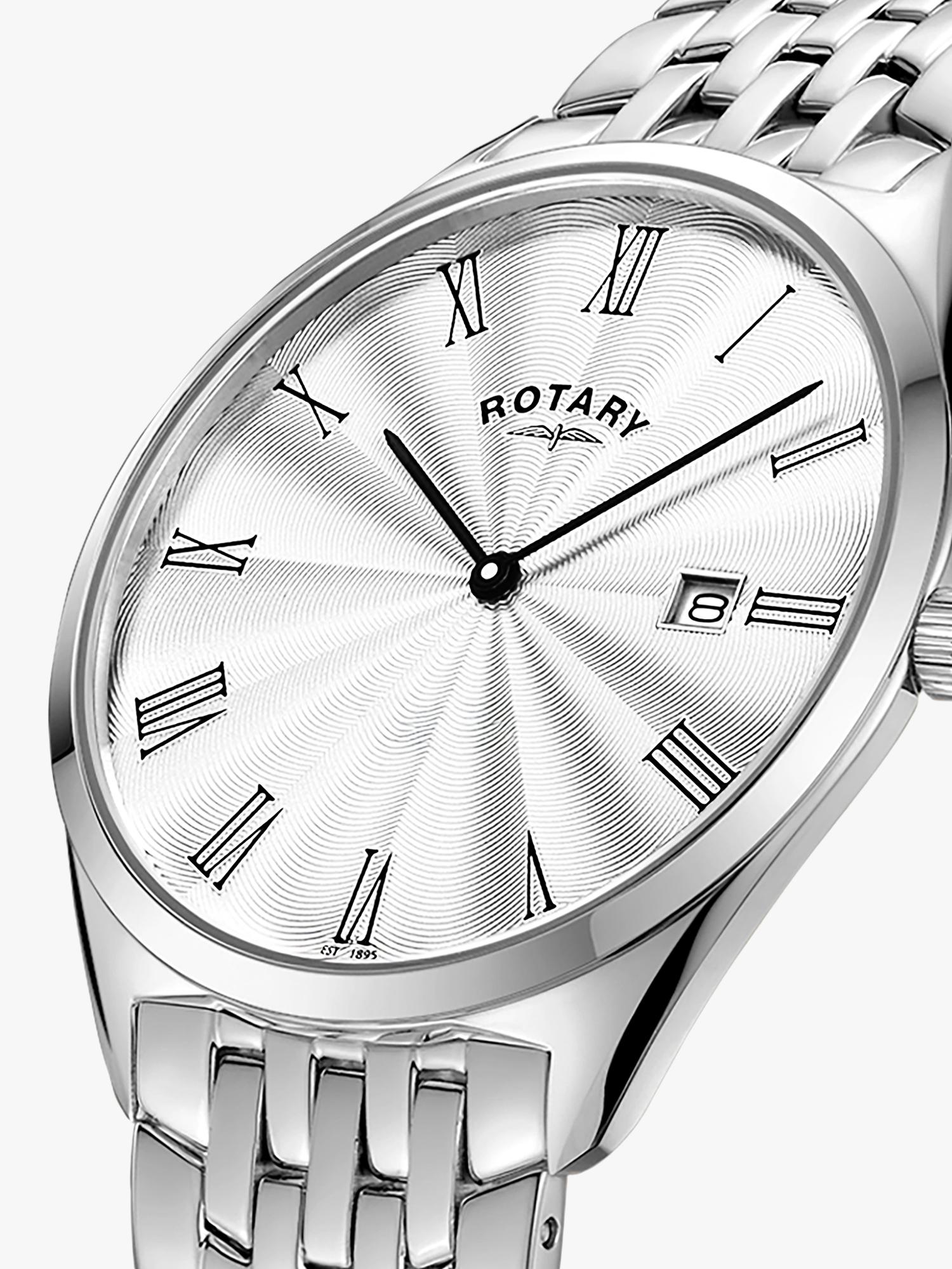 Rotary ultra slim silver watch 38mm, imported from the UK