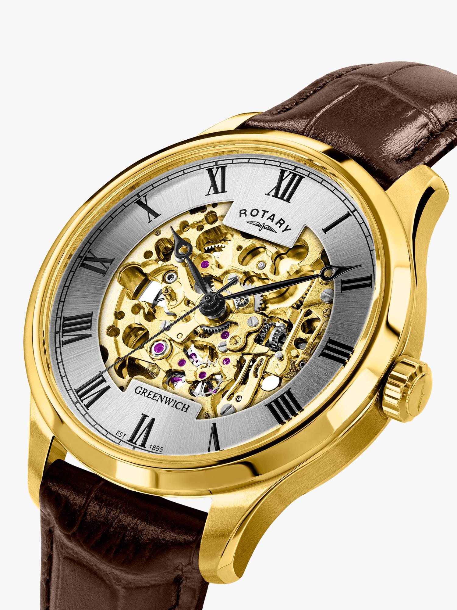 Rotary Greenwich skeleton automatic watch 42mm (British brand)