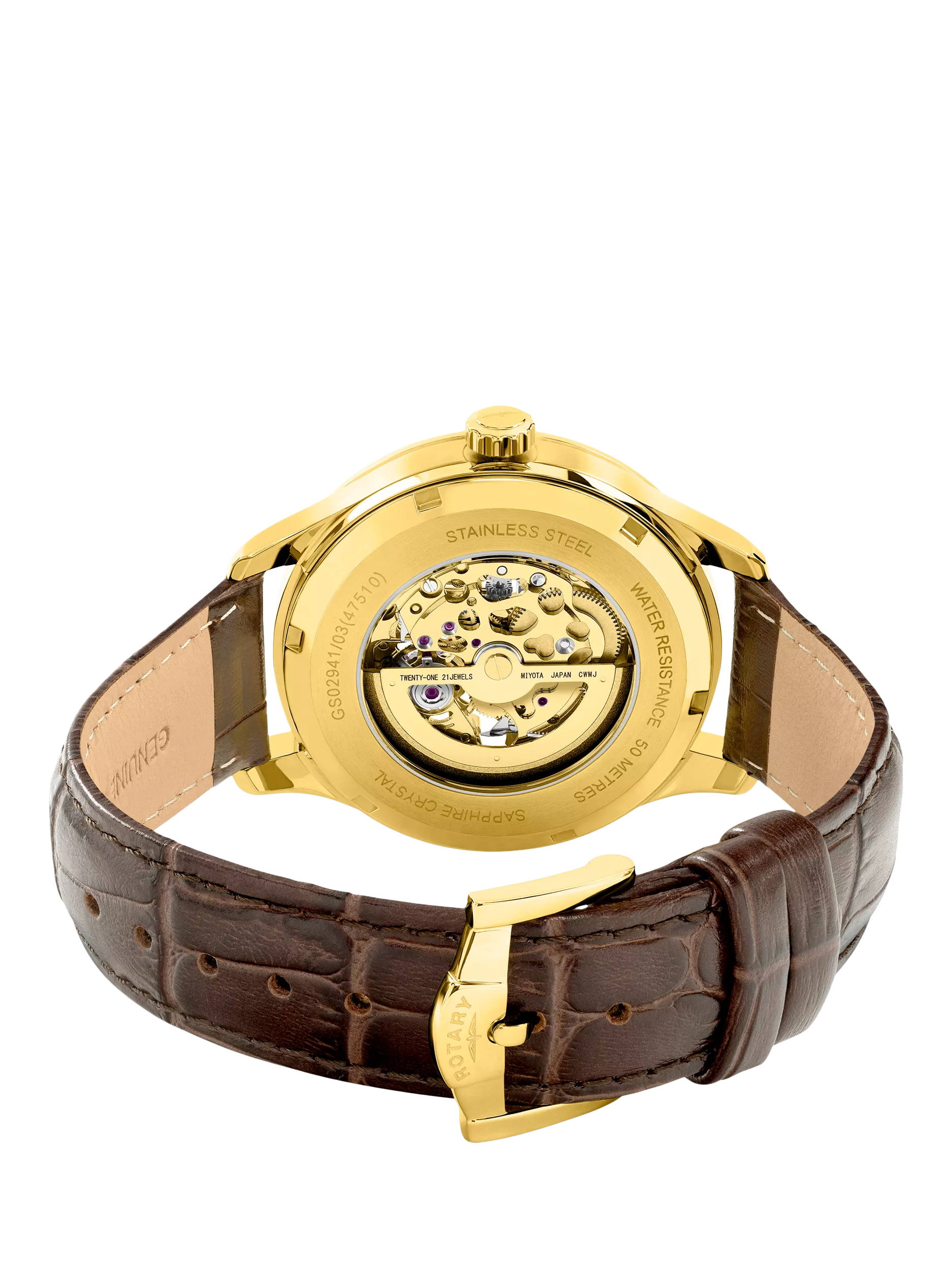 Rotary Greenwich skeleton automatic watch 42mm (British brand)