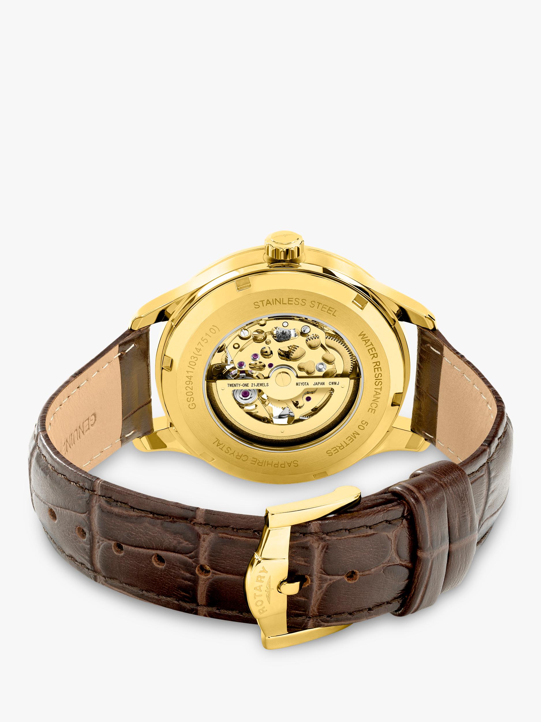 Rotary Greenwich skeleton automatic watch 42mm (British brand)