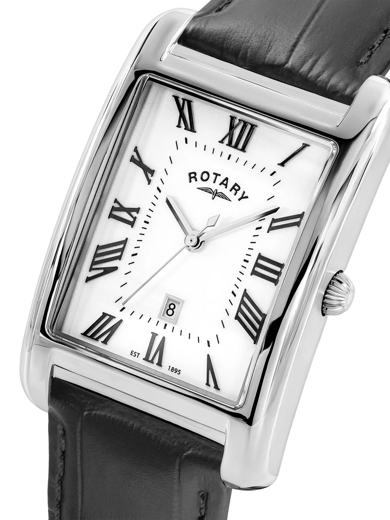 Rotary Heritage Astoria men's leather strap watch, UK version