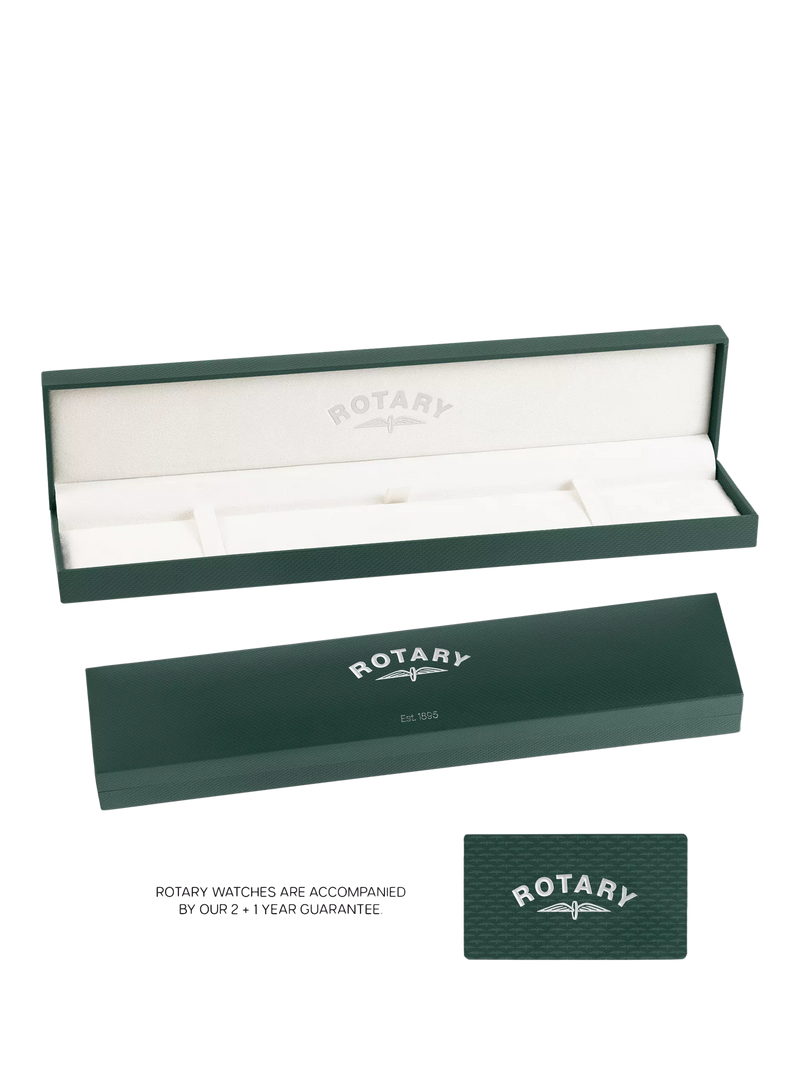 Rotary Heritage Astoria men's leather strap watch, UK version