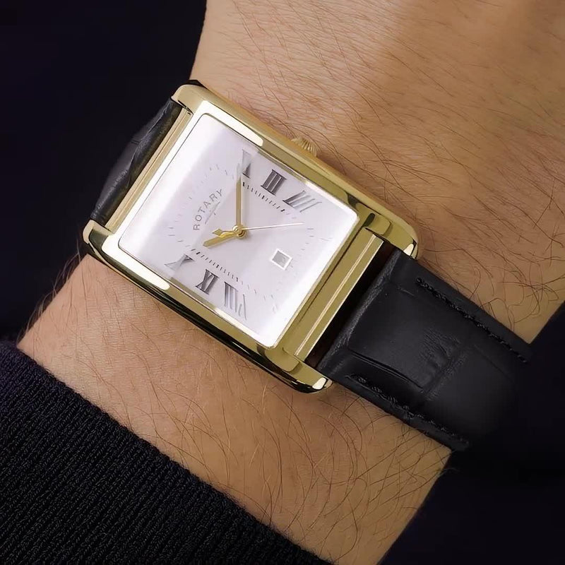 Rotary Heritage Astoria men's rectangular watch - British product