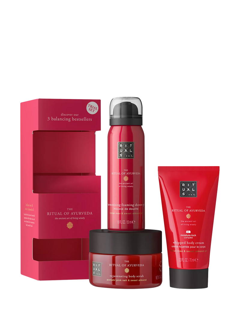 Rituals Ayurveda trial bodycare gift set, imported from the UK