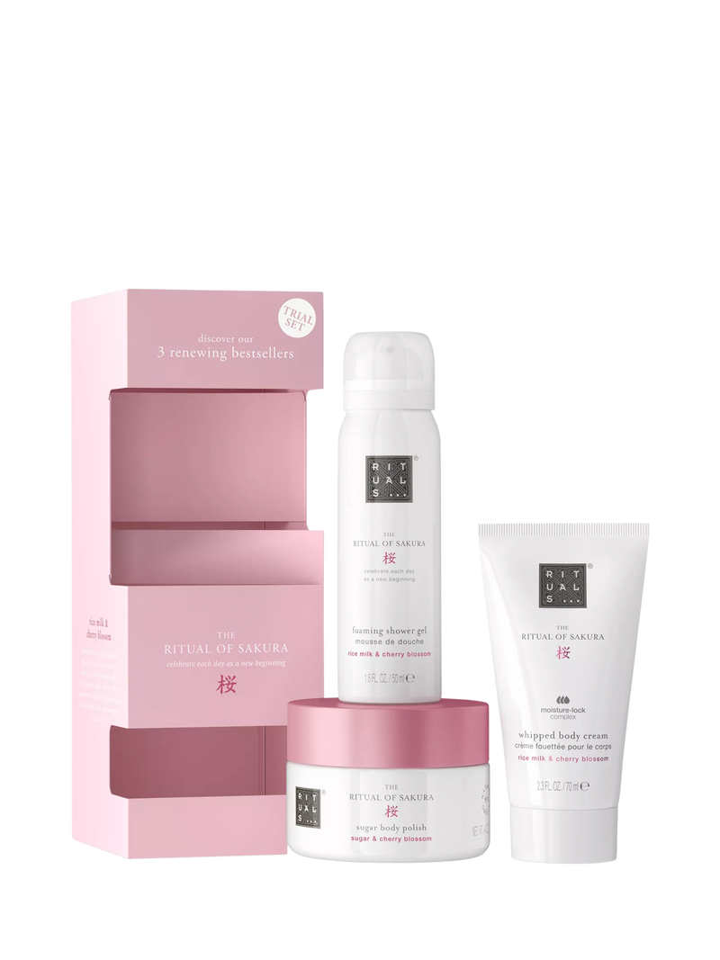 Rituals Sakura trial bodycare gift set with cherry blossom - British product