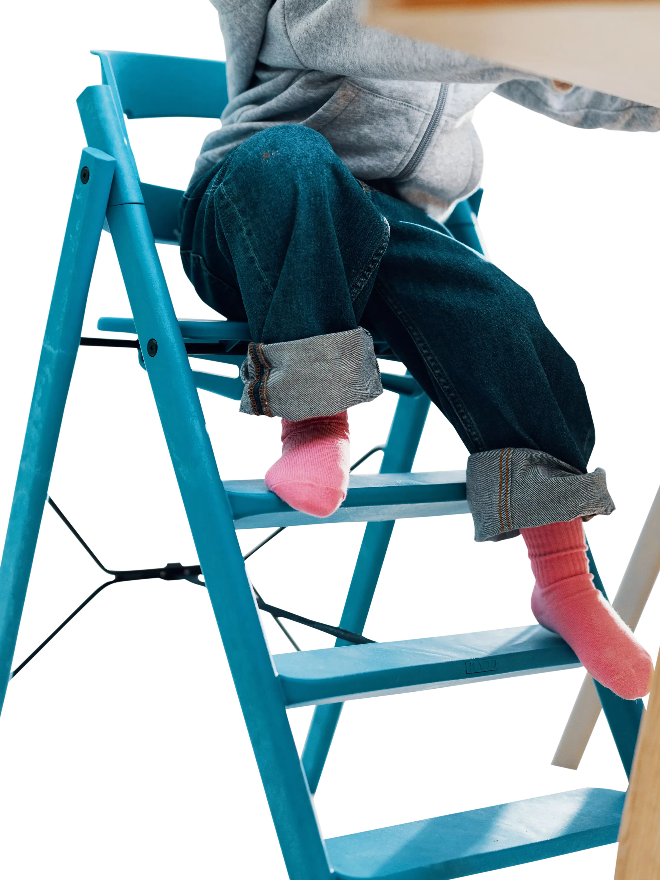 KAOS Klapp highchair Swedish Blue, UK version