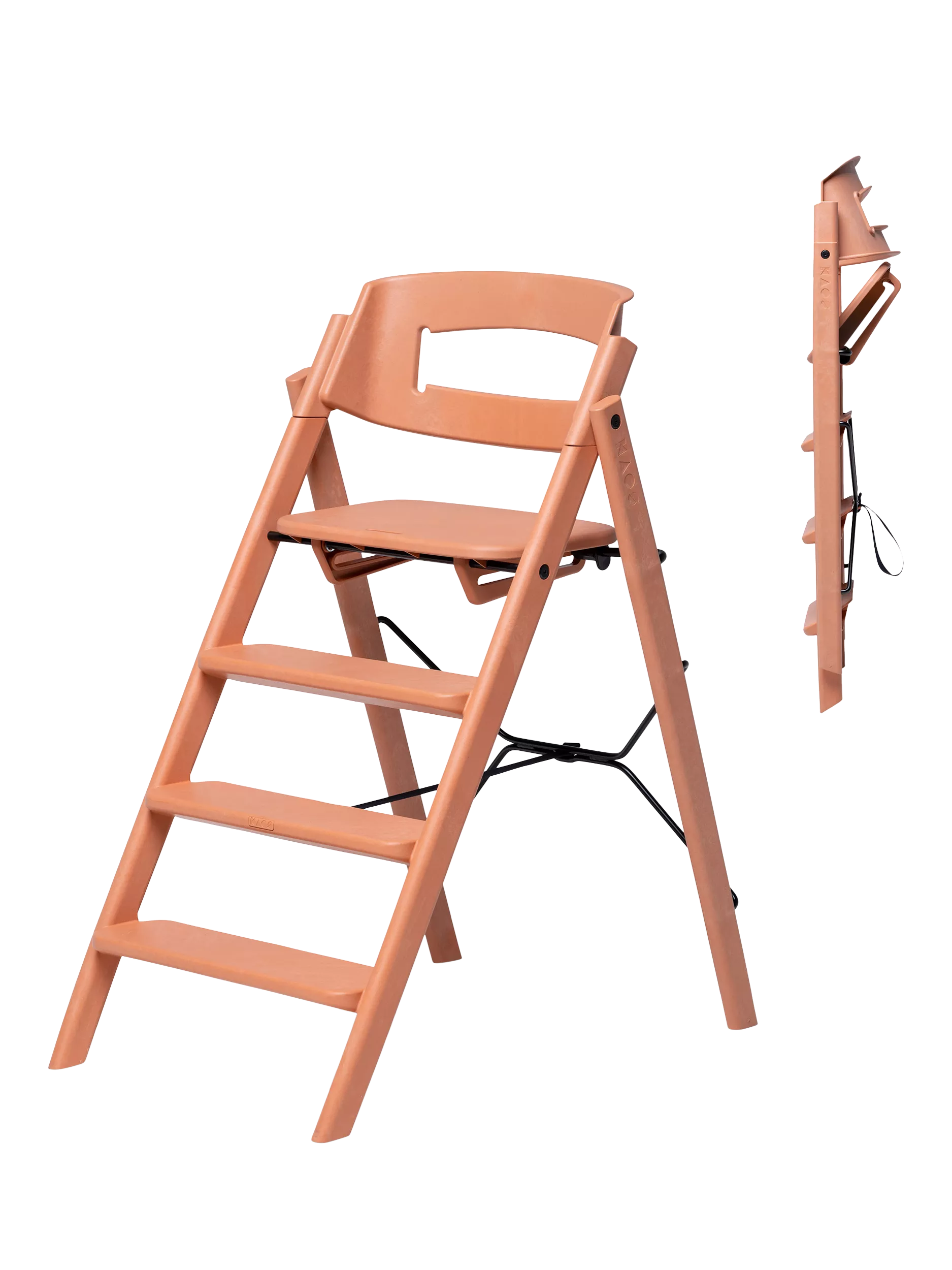 KAOS Klapp highchair terracotta pink foldable - British product