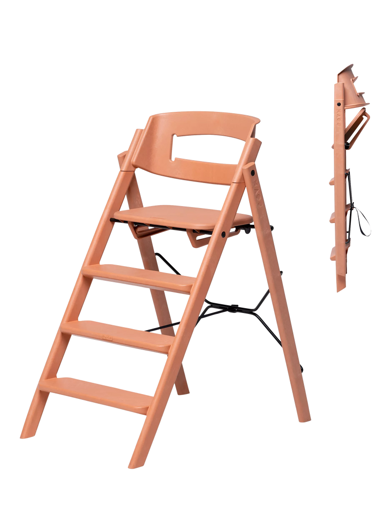 KAOS Klapp highchair terracotta pink foldable - British product