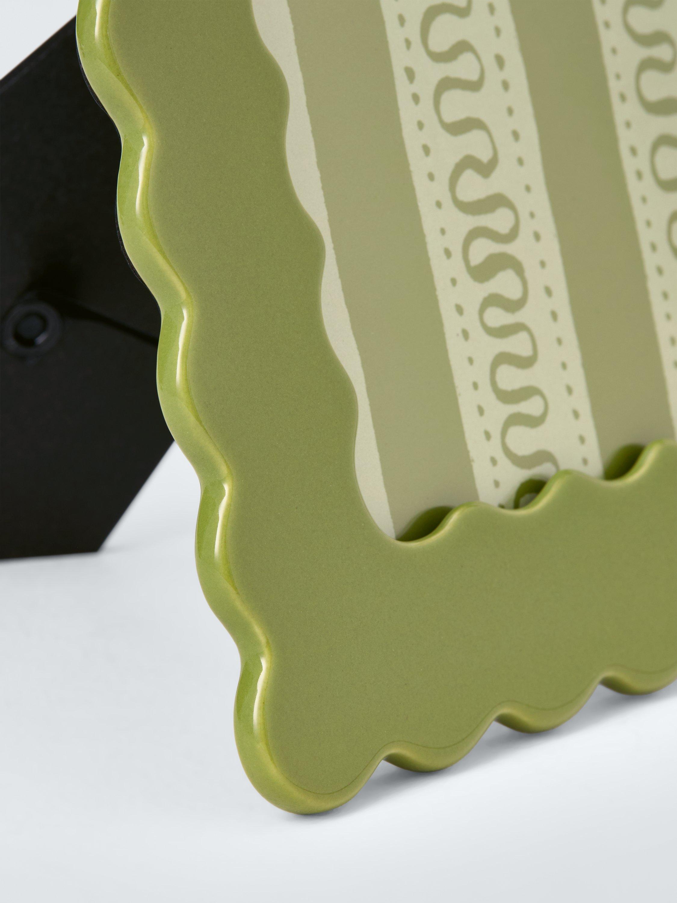John Lewis Archive Wave photo frame in green stoneware - British brand