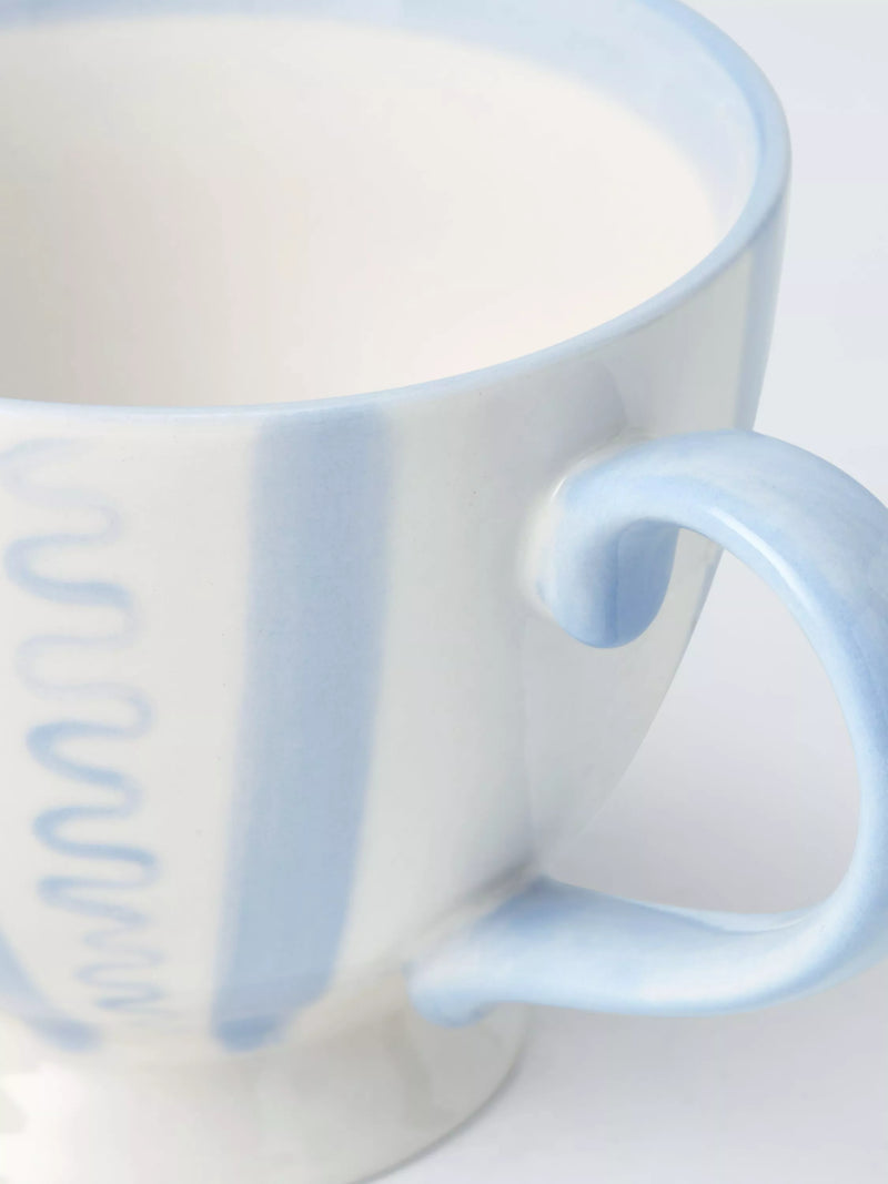 John Lewis mug wiggle stripe blue 380ml (British brand)