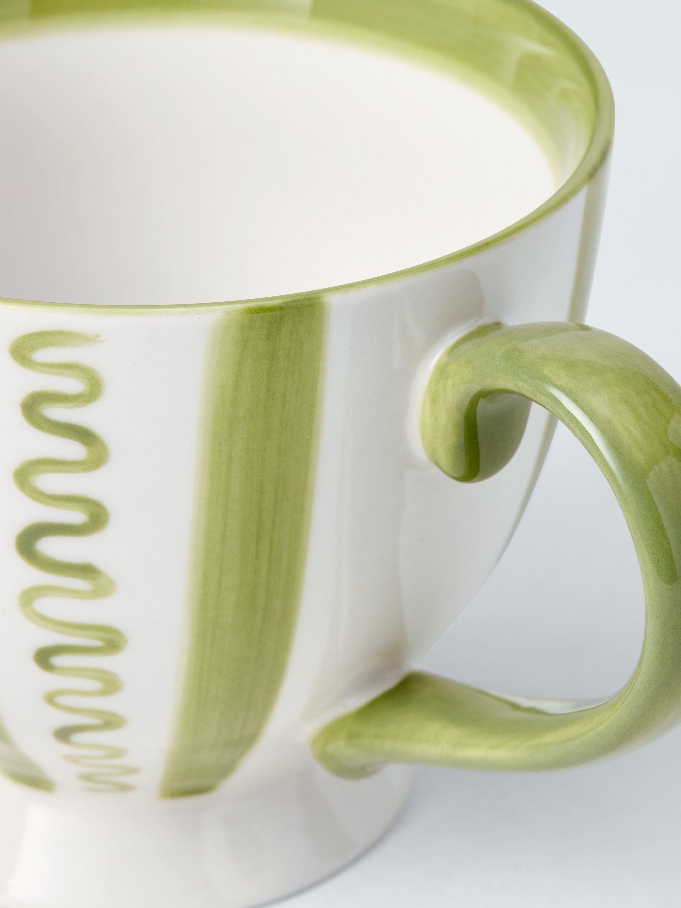 John Lewis Archive wiggle stripe stoneware mug 380ml, UK version
