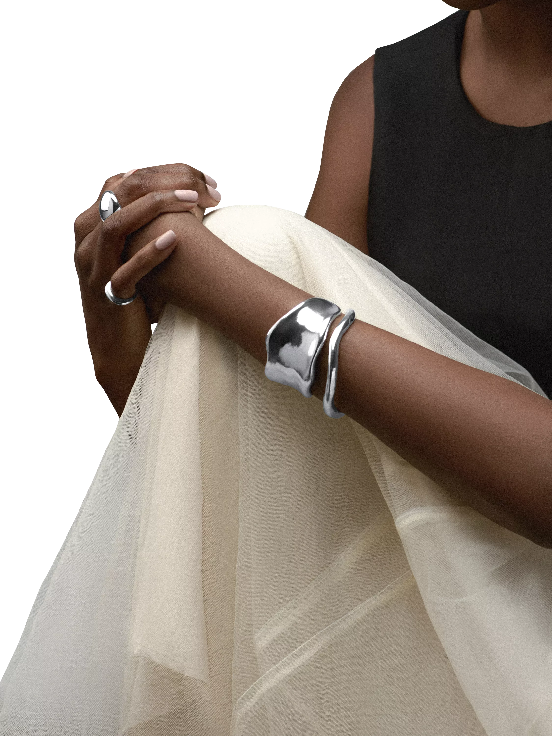 Orelia molten cuff bracelet silver 925 sterling - British product