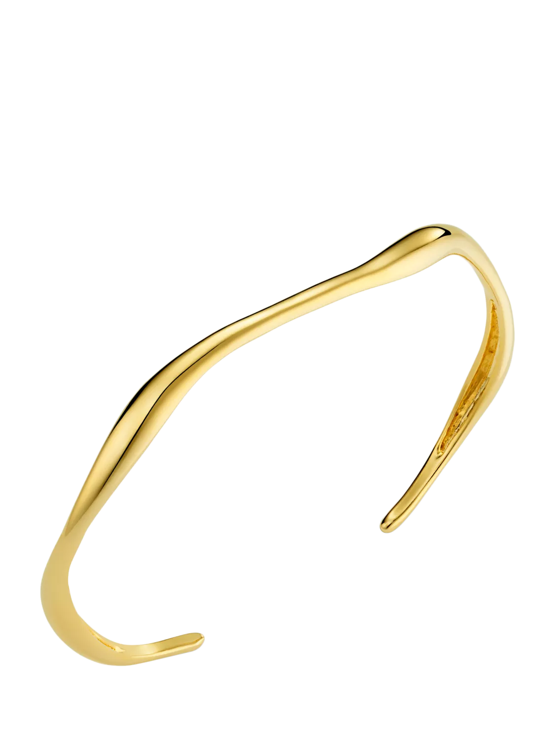 Orelia open wave bangle in gold - British product