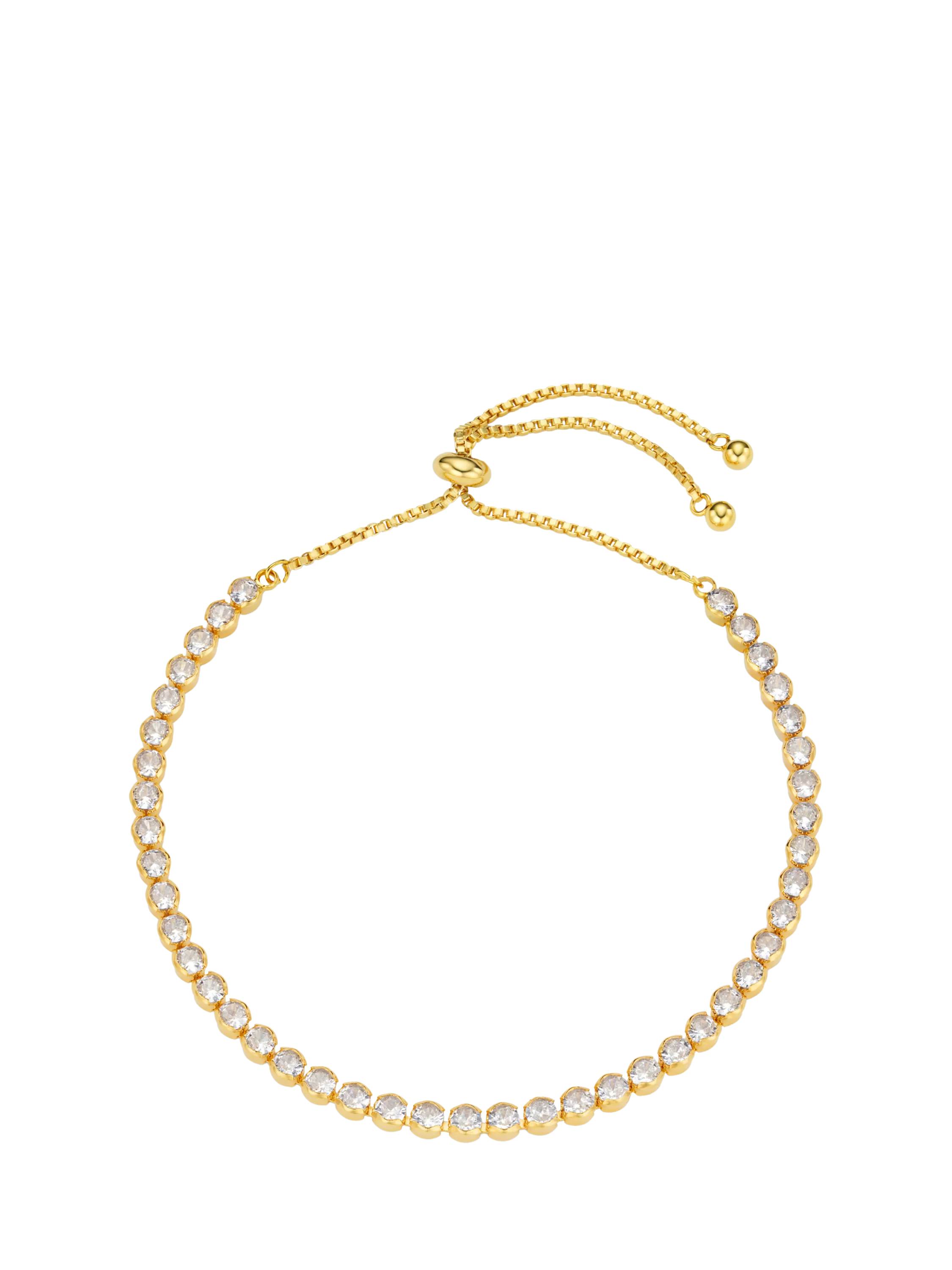 Orelia crystal tennis bracelet gold 28cm, UK version
