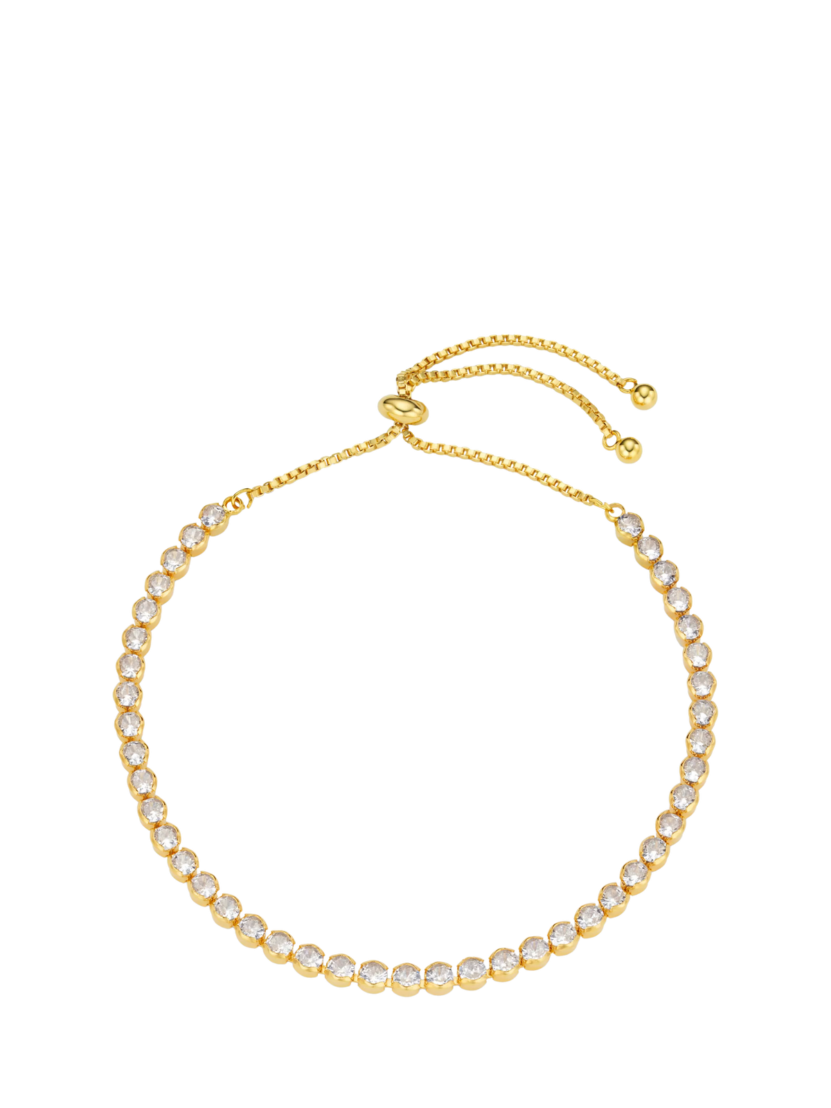 Orelia crystal tennis bracelet gold 28cm, UK version
