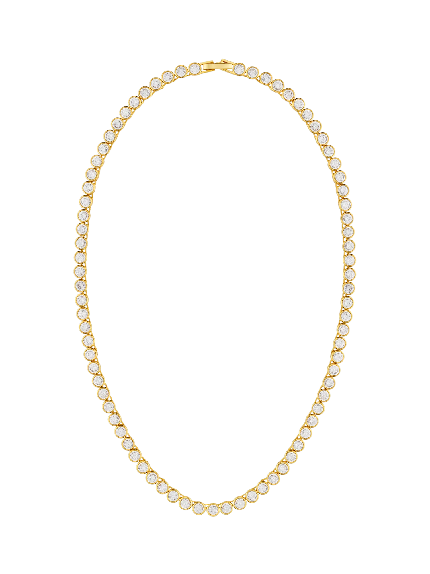 Orelia tennis necklace pale gold 40.5cm (British brand)