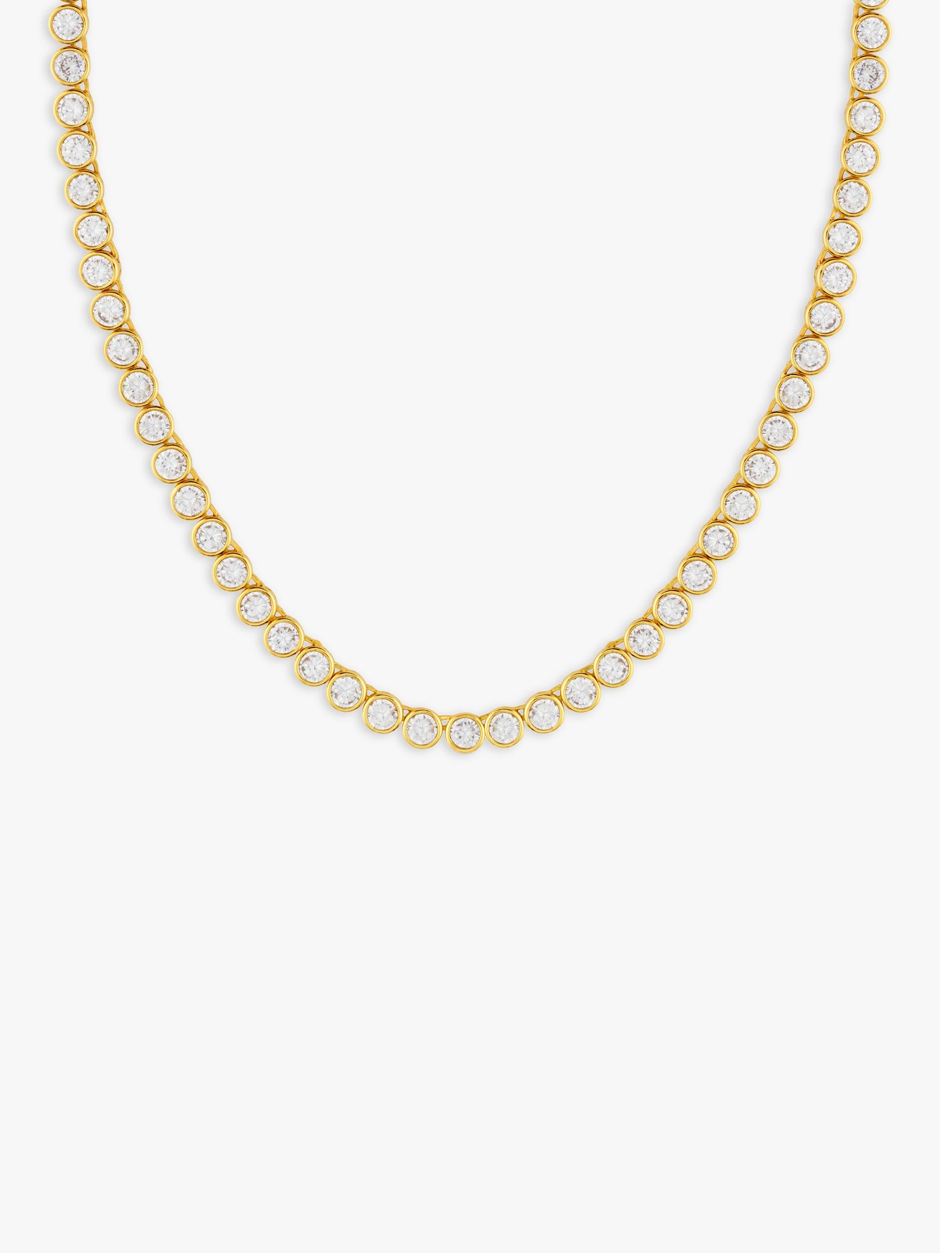 Orelia tennis necklace pale gold 40.5cm (British brand)