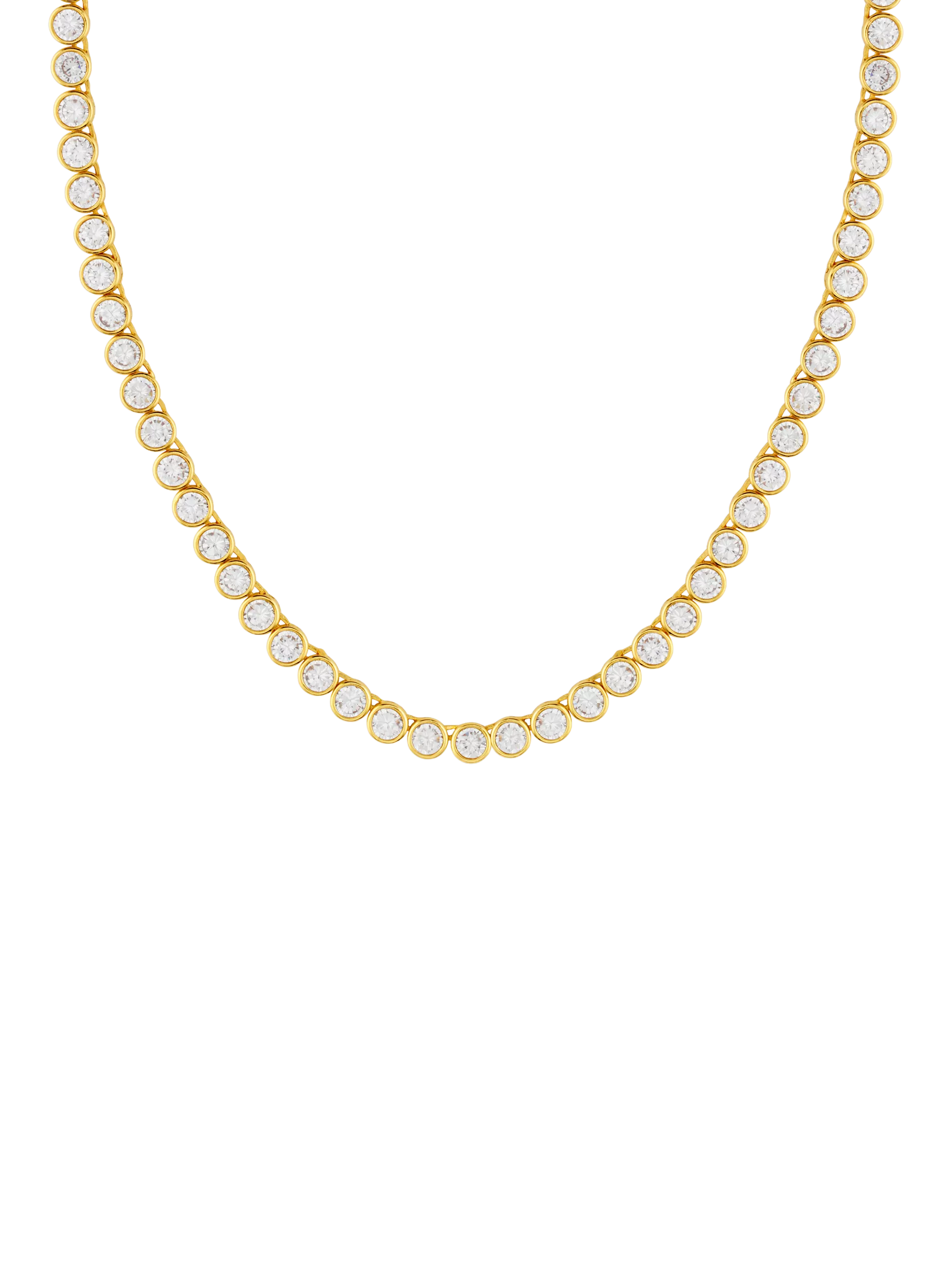 Orelia tennis necklace pale gold 40.5cm (British brand)